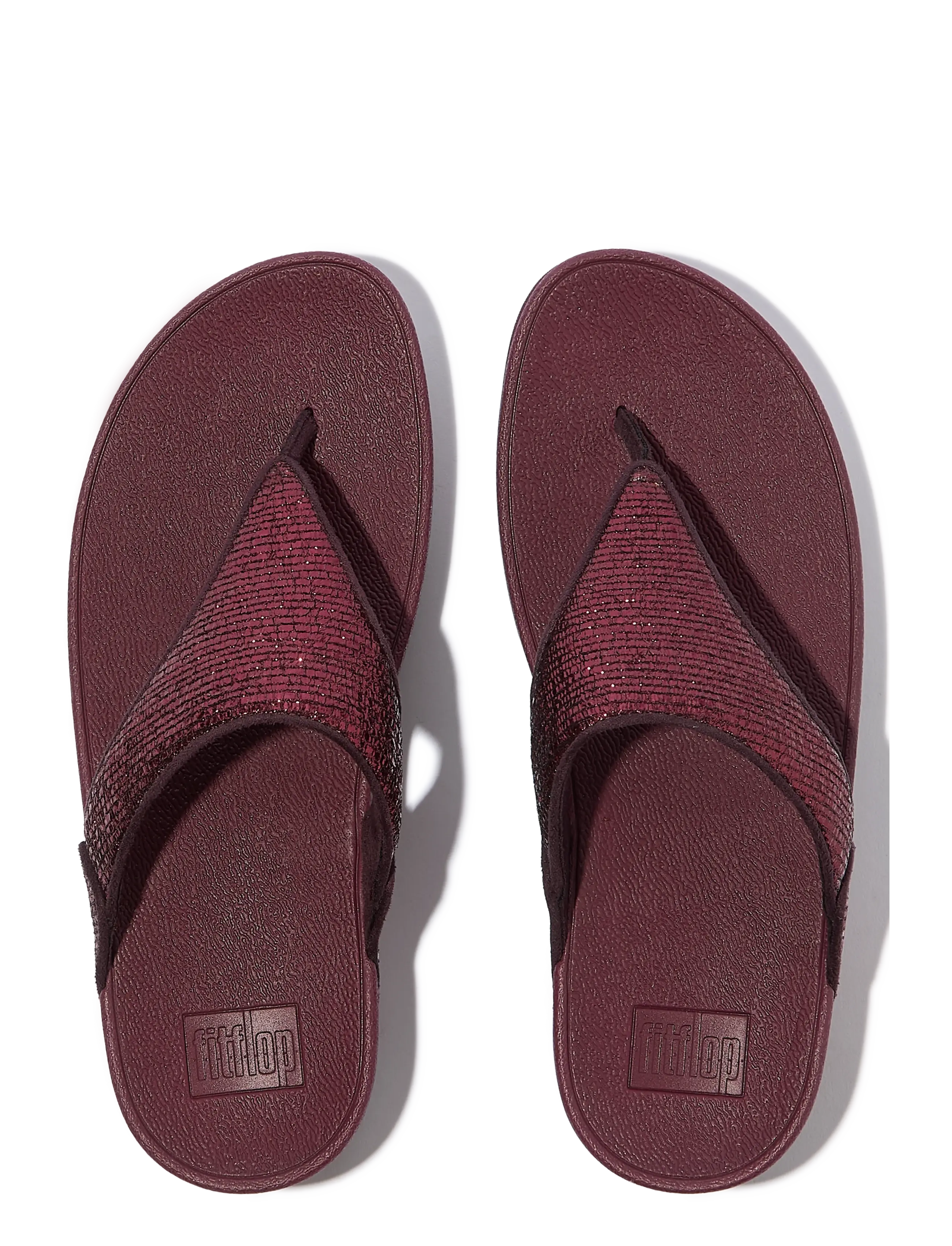 FitFlop - LULU CRINKLED-SHIMMER TOE-POST SANDALS - platåsandaler - metallic plumberry - 2
