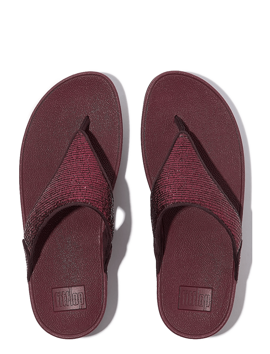 FitFlop - LULU CRINKLED-SHIMMER TOE-POST SANDALS - platåsandaler - metallic plumberry - 2
