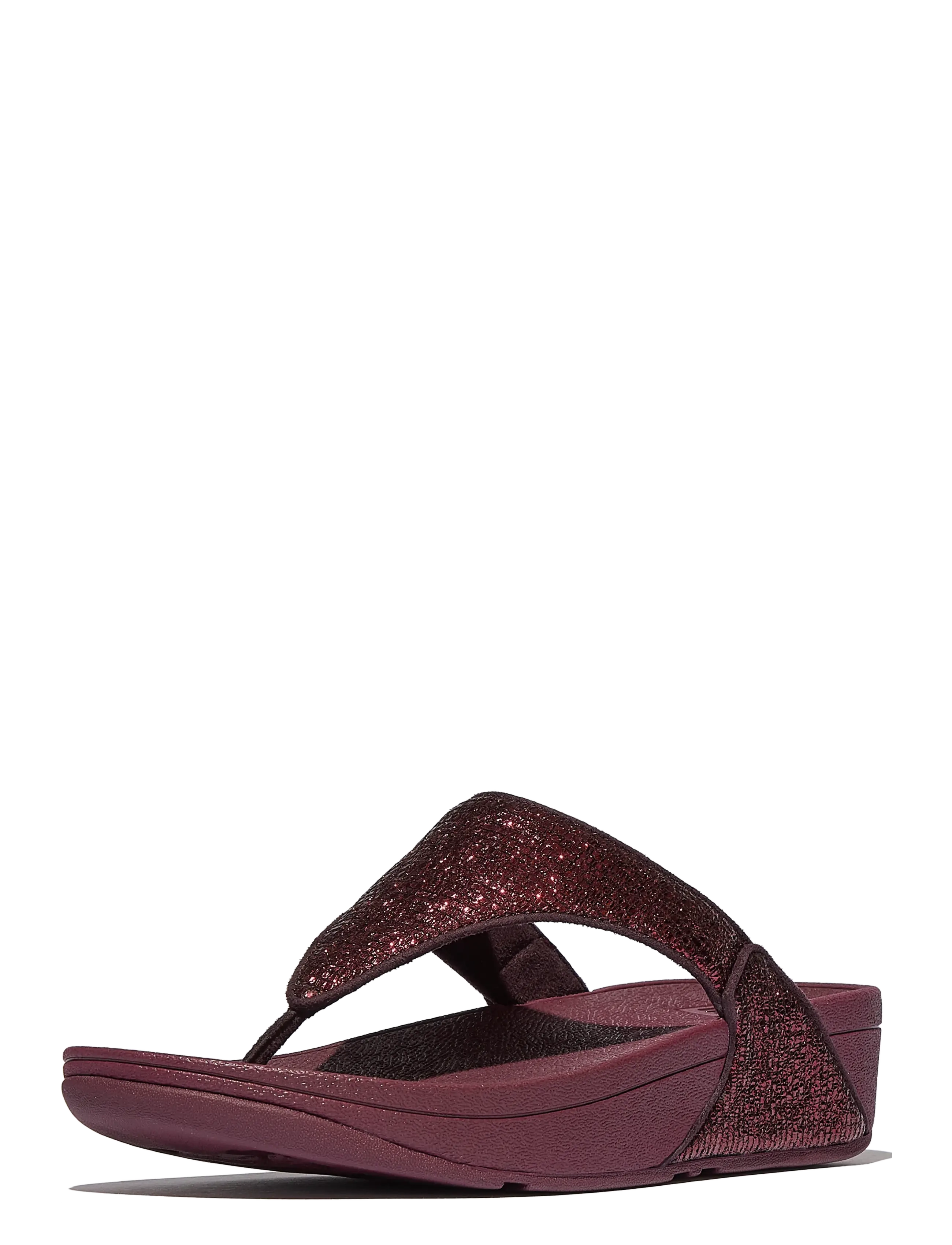 FitFlop - LULU CRINKLED-SHIMMER TOE-POST SANDALS - platåsandaler - metallic plumberry - 3