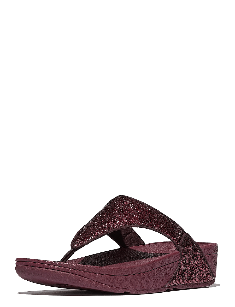 FitFlop - LULU CRINKLED-SHIMMER TOE-POST SANDALS - platåsandaler - metallic plumberry - 3