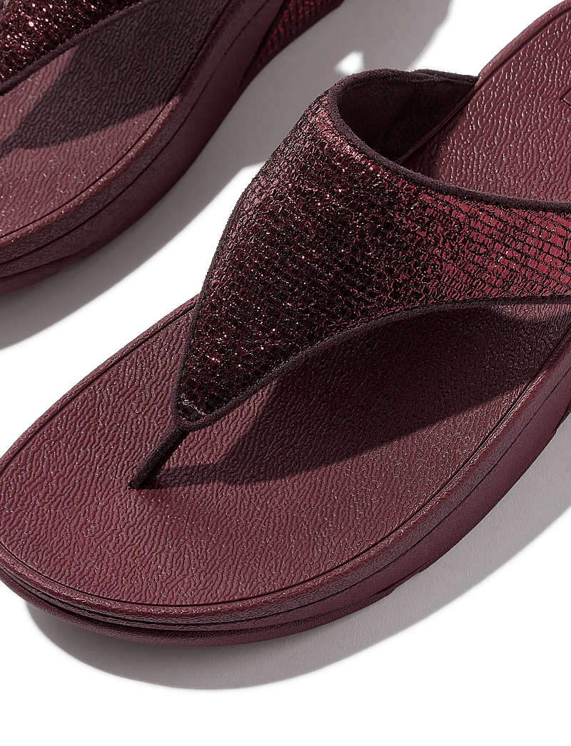 FitFlop - LULU CRINKLED-SHIMMER TOE-POST SANDALS - plateau-sandalen - metallic plumberry - 4
