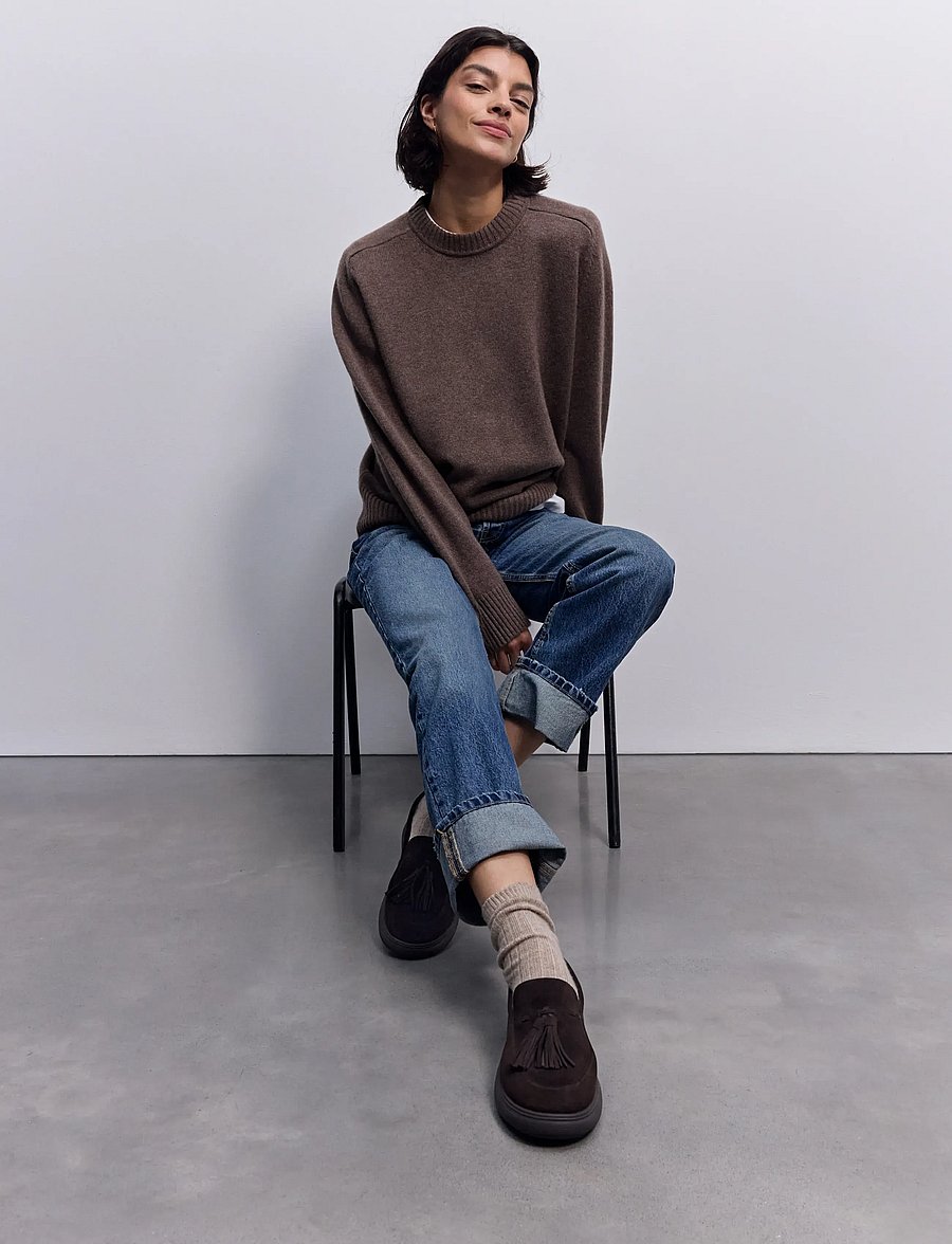 FitFlop - iQ-COMFF TASSEL SUEDE LOAFERS - vardagsstil - chocolat - 0