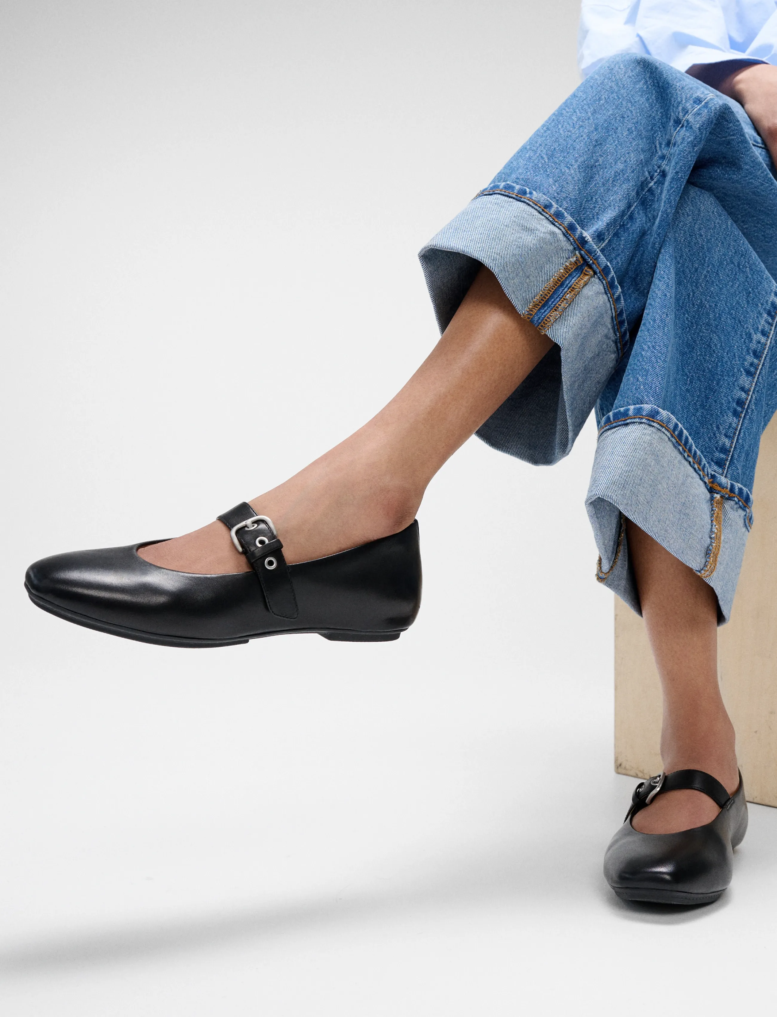 FitFlop Delicato Leather Mary Janes, 42, Black, Sko > Mary Jane-Sko, Dame
