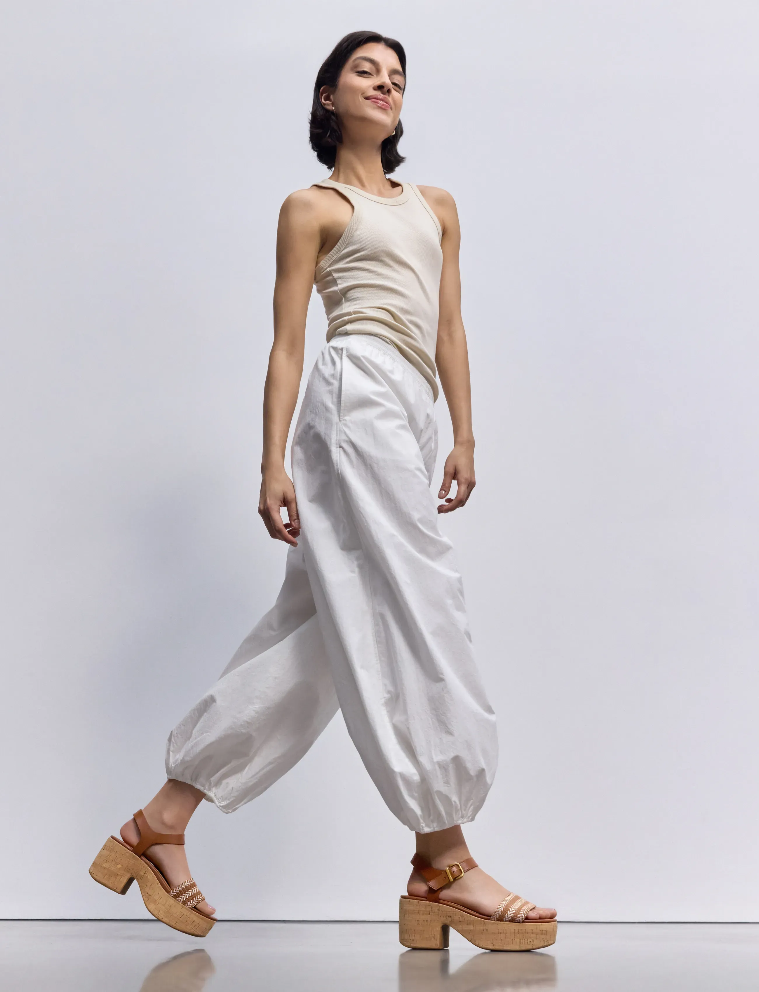 FitFlop - PLATFFORMS V-WEAVE/LEATHER HEELED A/STRAP SANDALS - platformsandaler - deep tan - 4