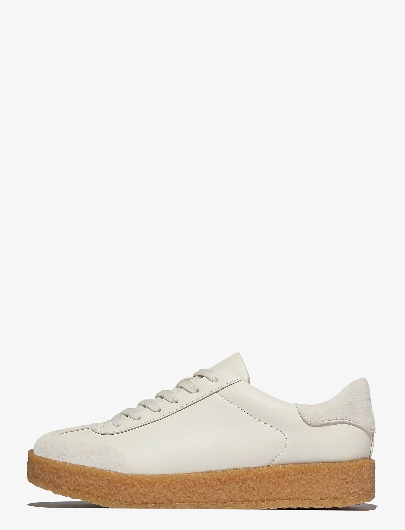FitFlop - RALLY T-TOE LEATHER/SUEDE CREPE SNEAKERS - paris beige - 1