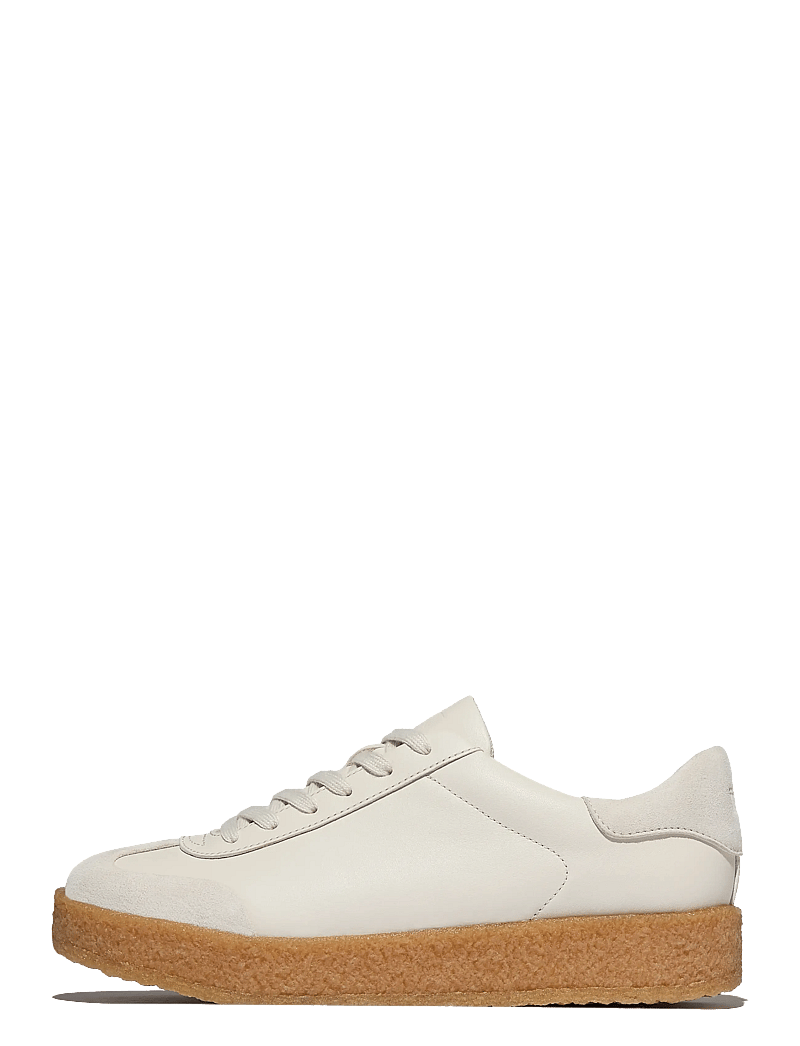 FitFlop - RALLY T-TOE LEATHER/SUEDE CREPE SNEAKERS - paris beige - 1