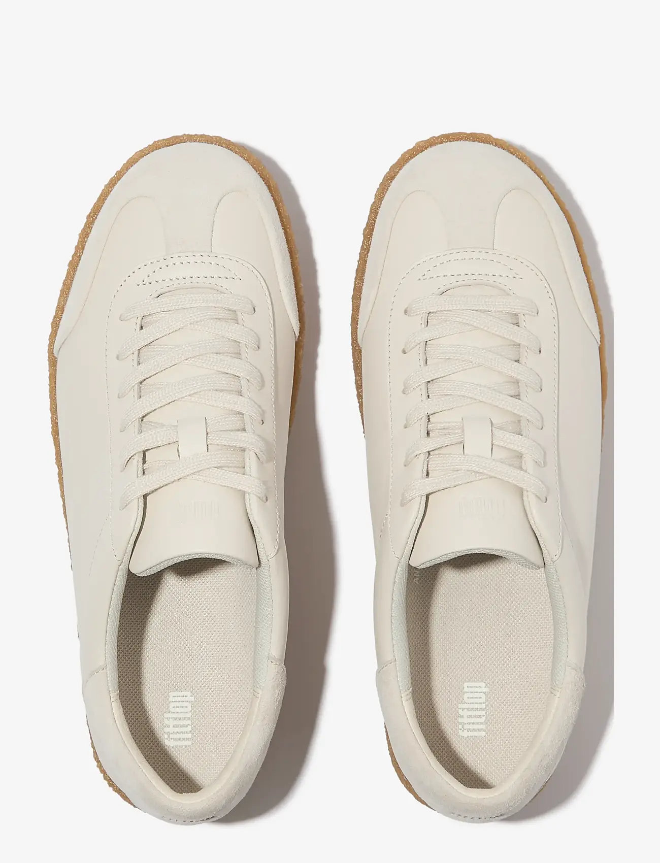 FitFlop - RALLY T-TOE LEATHER/SUEDE CREPE SNEAKERS - paris beige - 2