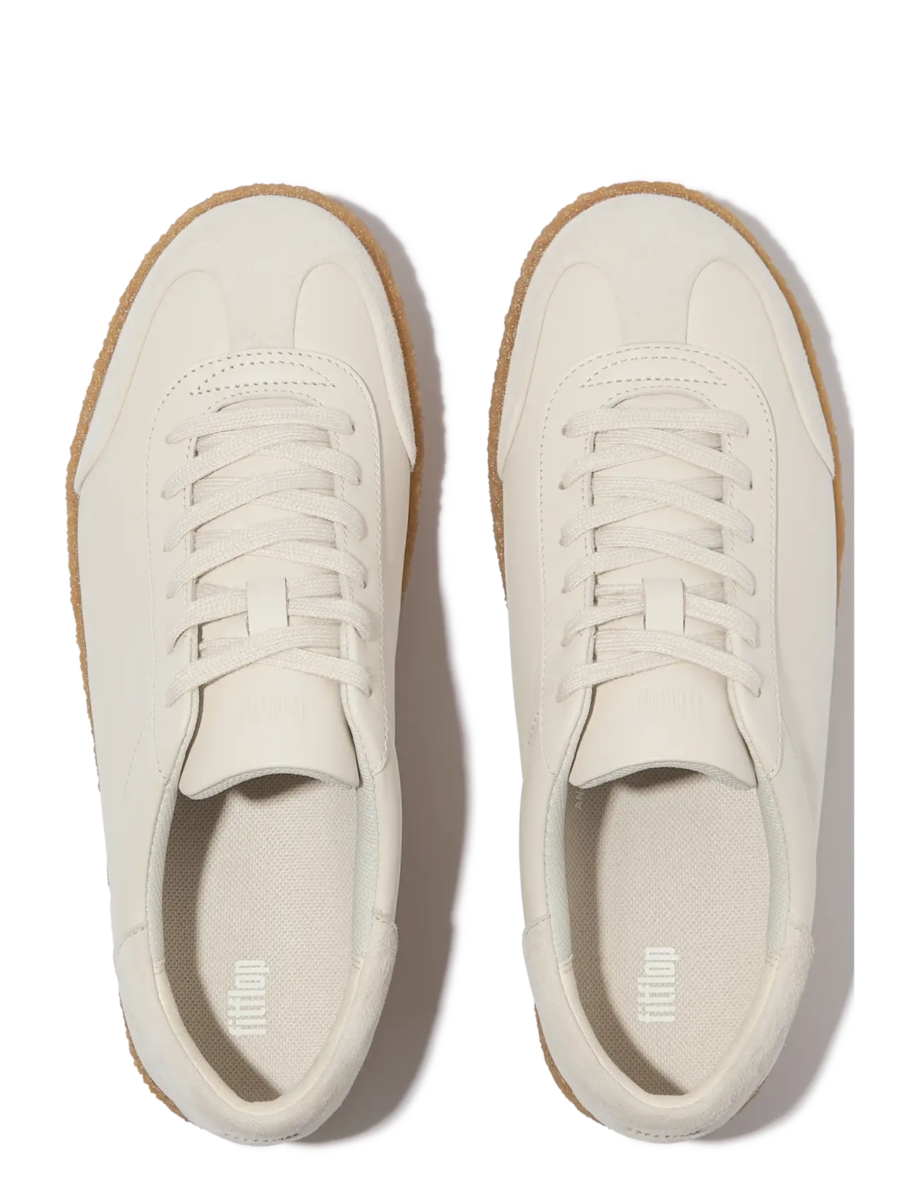 FitFlop - RALLY T-TOE LEATHER/SUEDE CREPE SNEAKERS - paris beige - 2