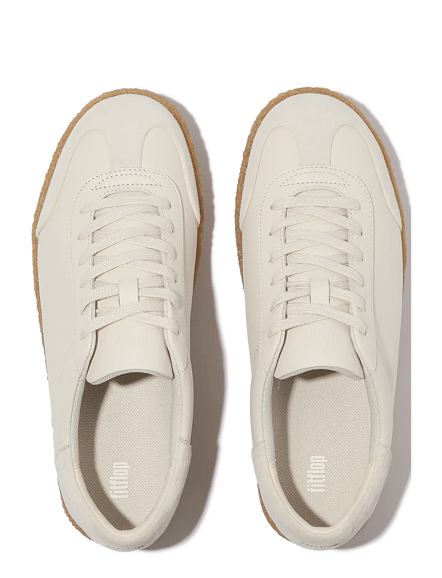 FitFlop - RALLY T-TOE LEATHER/SUEDE CREPE SNEAKERS - paris beige - 2