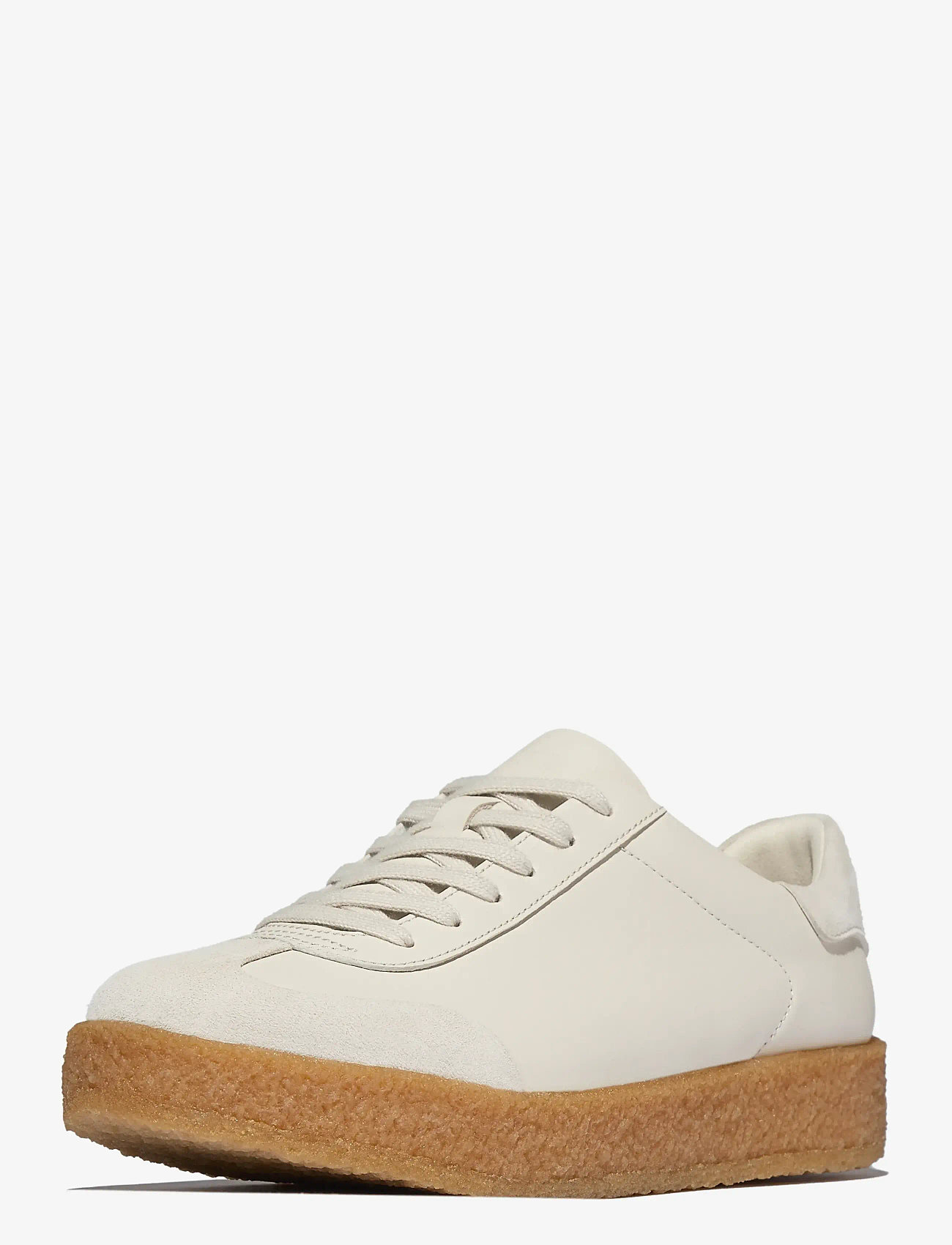 FitFlop - RALLY T-TOE LEATHER/SUEDE CREPE SNEAKERS - paris beige - 3