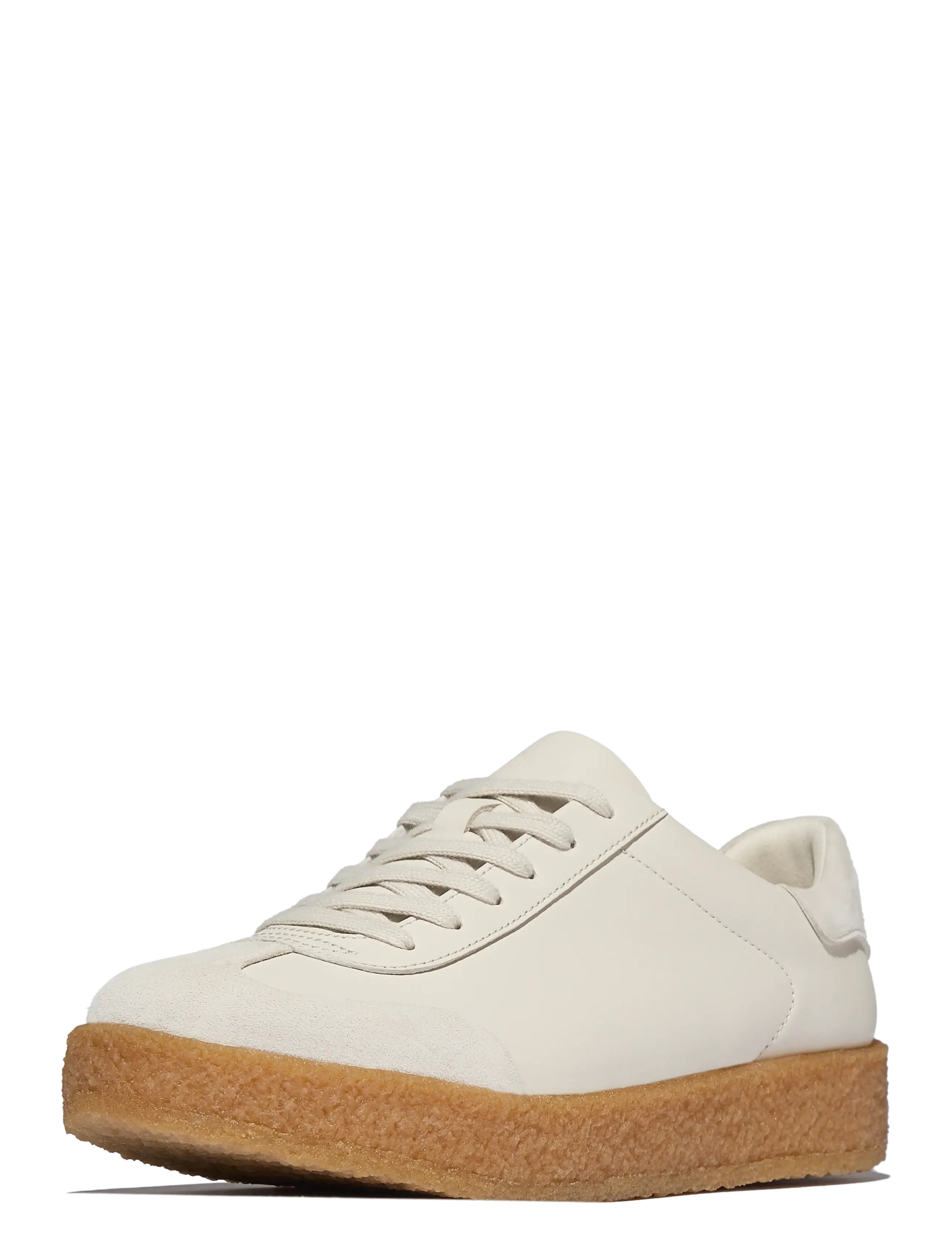 FitFlop - RALLY T-TOE LEATHER/SUEDE CREPE SNEAKERS - paris beige - 3