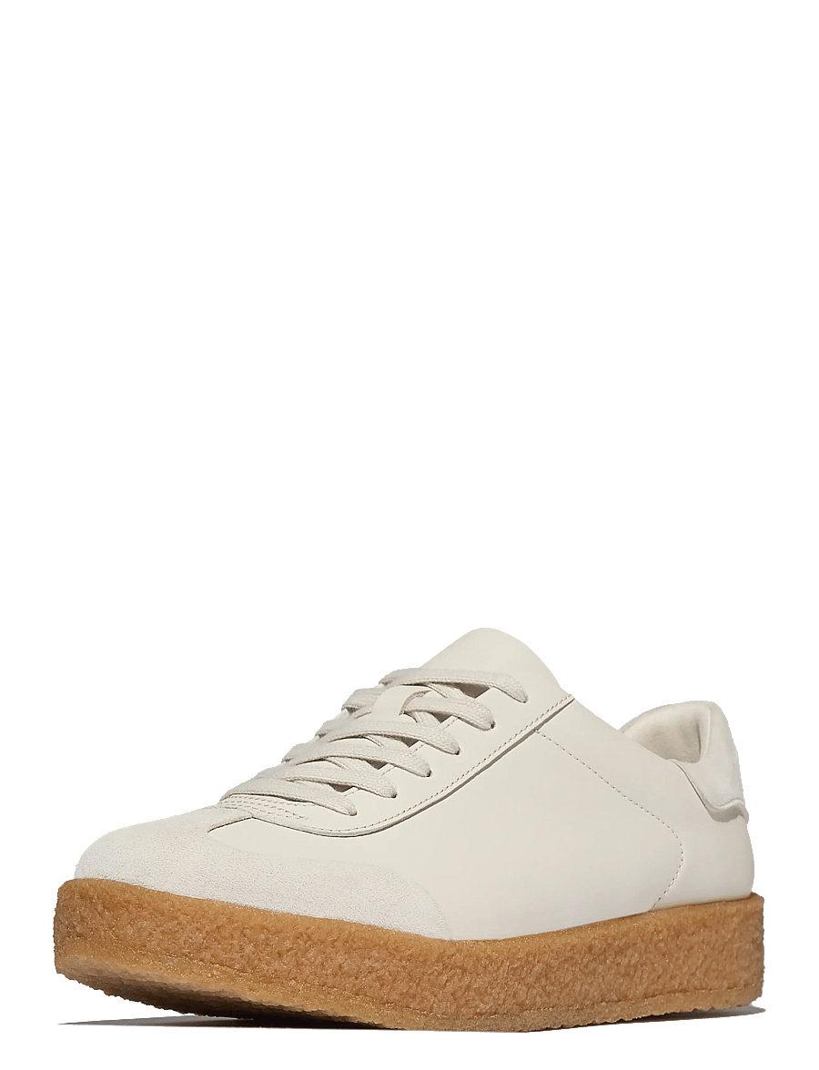 FitFlop - RALLY T-TOE LEATHER/SUEDE CREPE SNEAKERS - paris beige - 3