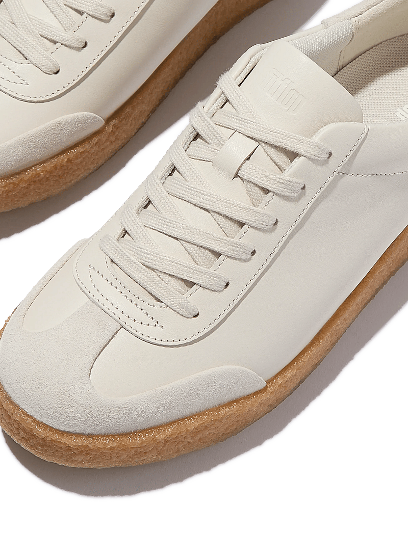 FitFlop - RALLY T-TOE LEATHER/SUEDE CREPE SNEAKERS - paris beige - 4