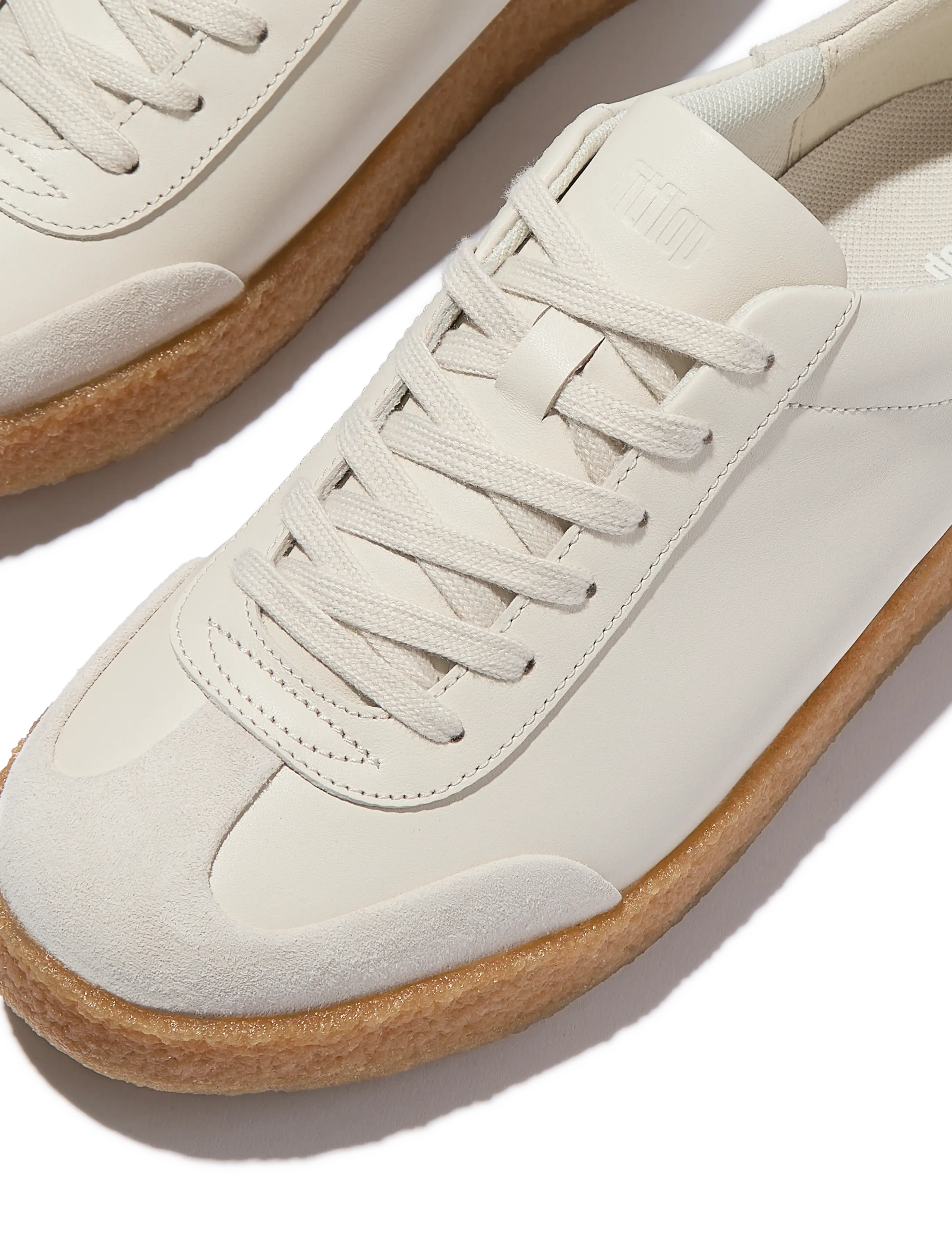 FitFlop - RALLY T-TOE LEATHER/SUEDE CREPE SNEAKERS - paris beige - 4