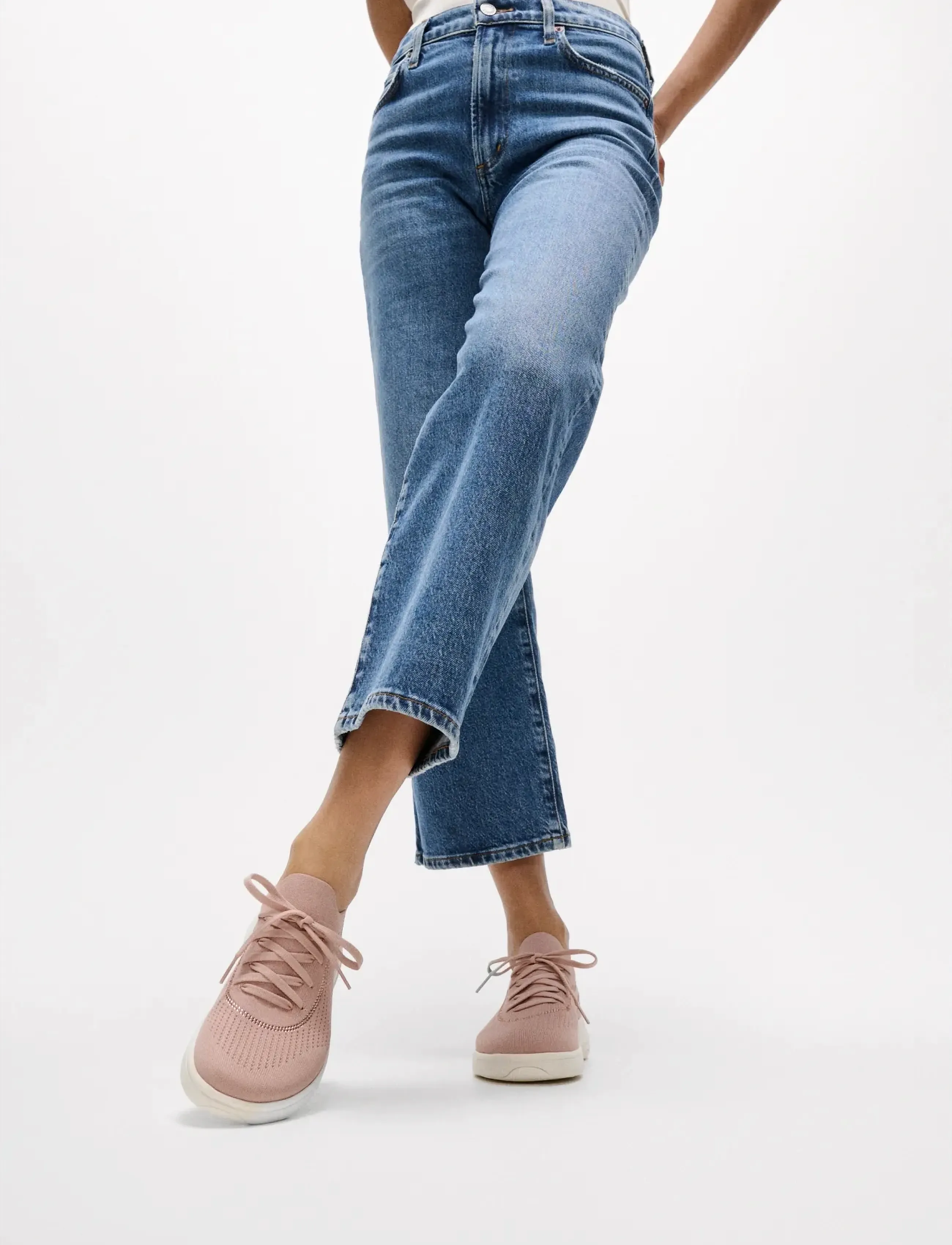 FitFlop - SUPER-Q CRYSTAL-TRIM KNIT SLIP-ON LACED SNEAKERS - lágir strigaskór - paris beige - 4