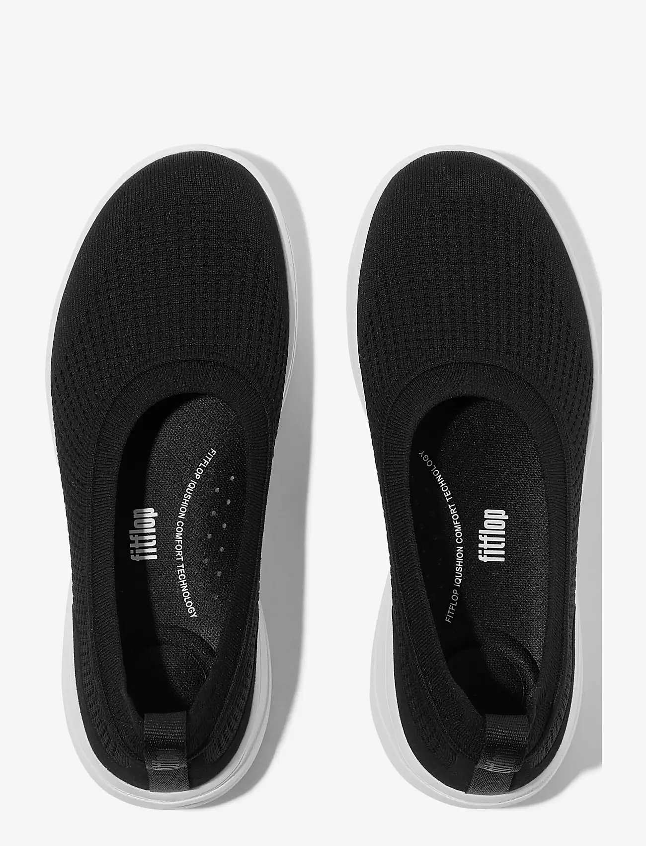 FitFlop - SUPER-Q KNIT BALLET FLATS - slip-on sneakers - black - 2