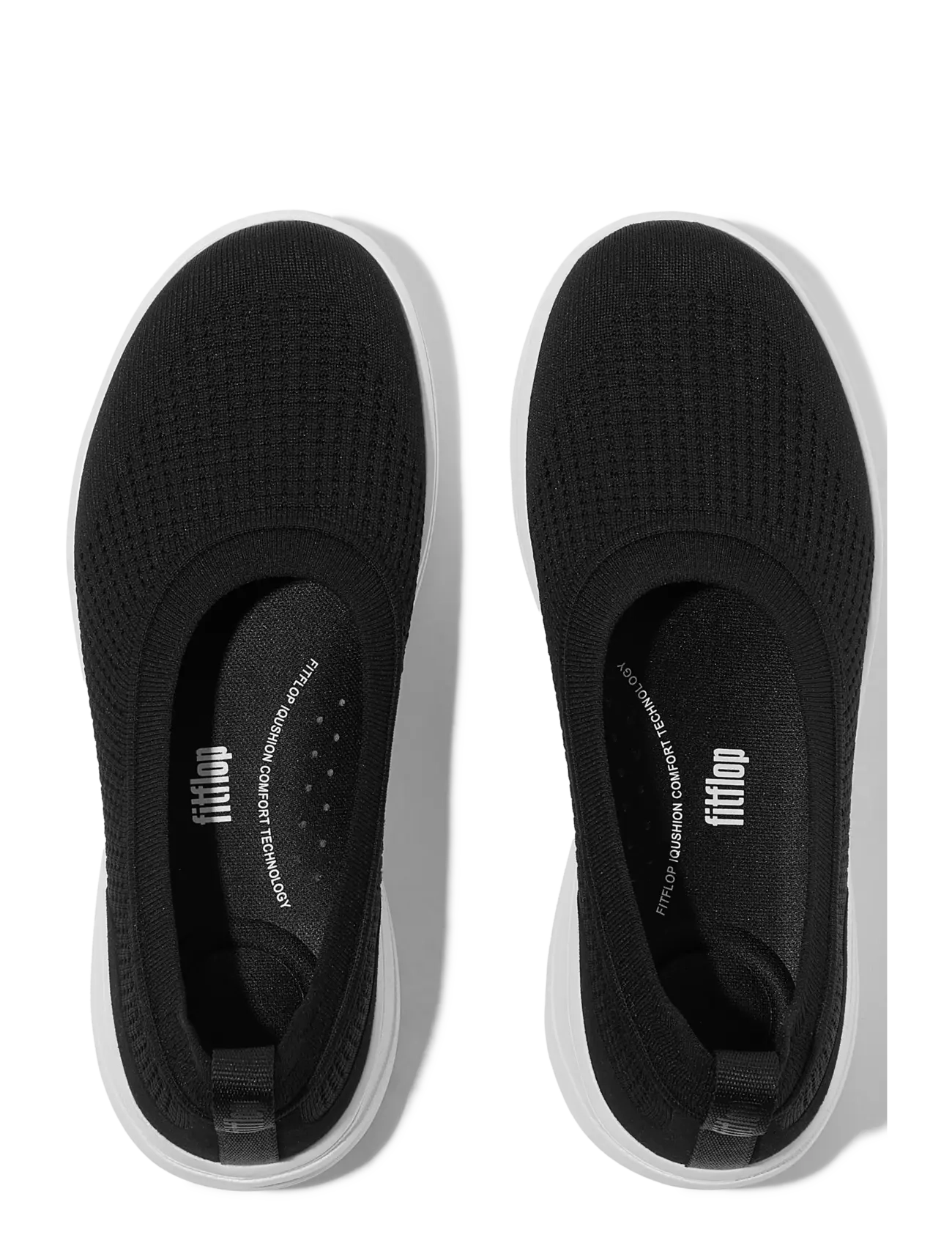 FitFlop - SUPER-Q KNIT BALLET FLATS - slip-on sneakers - black - 2