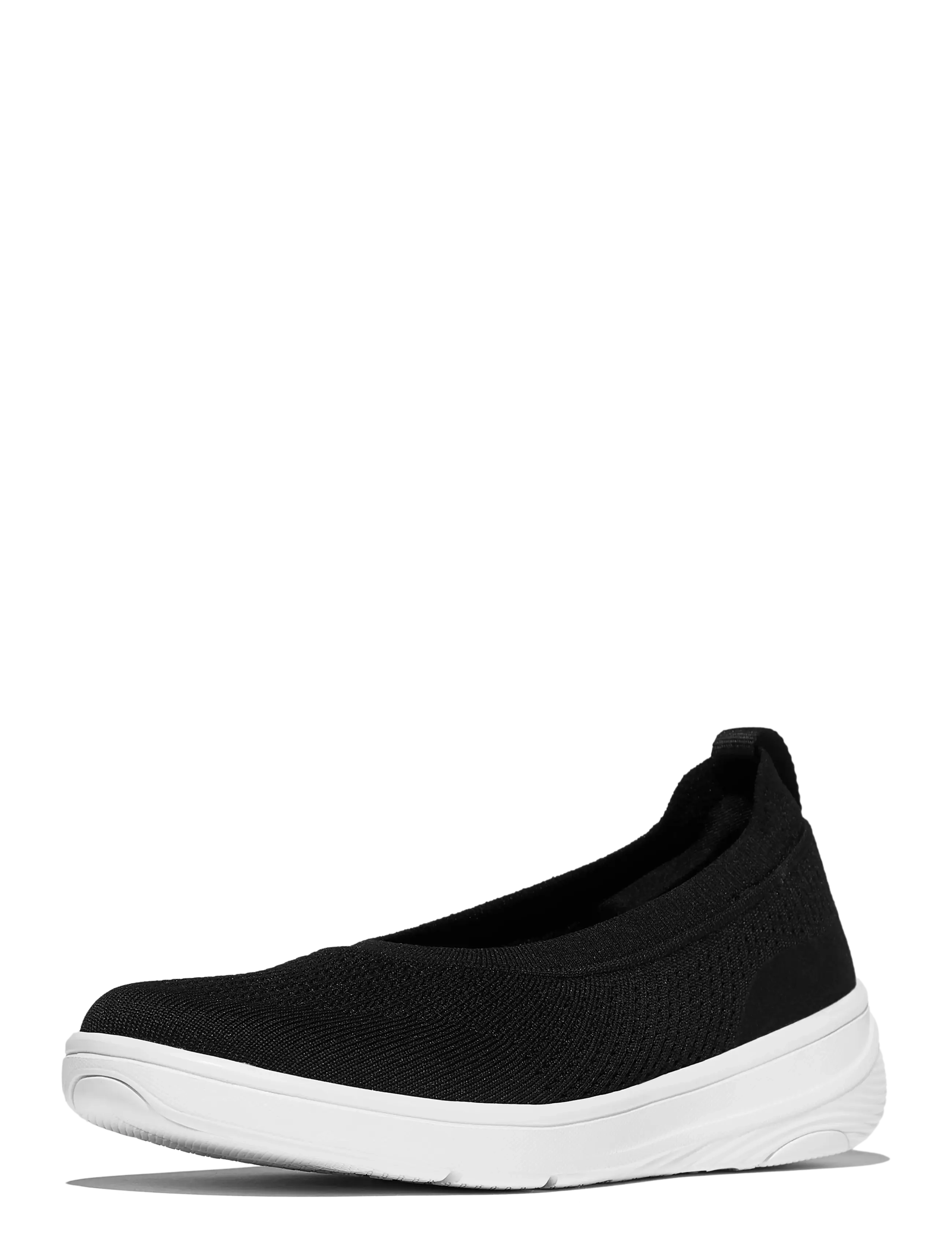 FitFlop - SUPER-Q KNIT BALLET FLATS - slip-on sneakers - black - 3