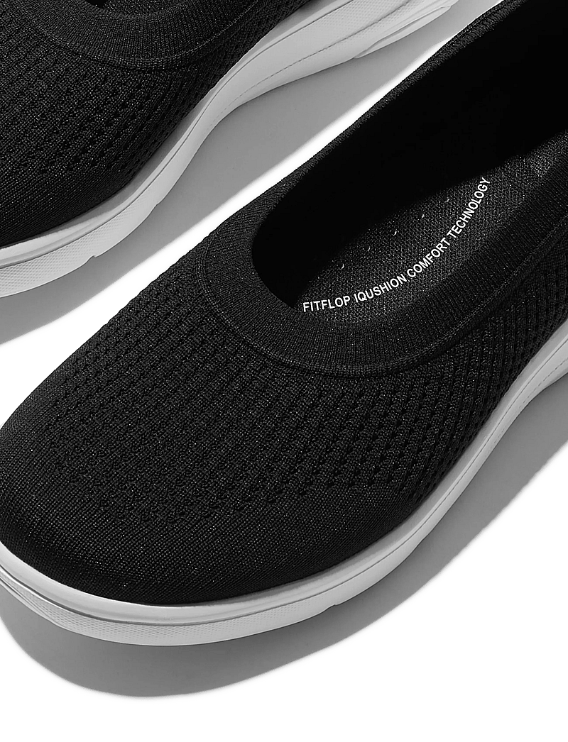 FitFlop - SUPER-Q KNIT BALLET FLATS - slip-on sneakers - black - 4