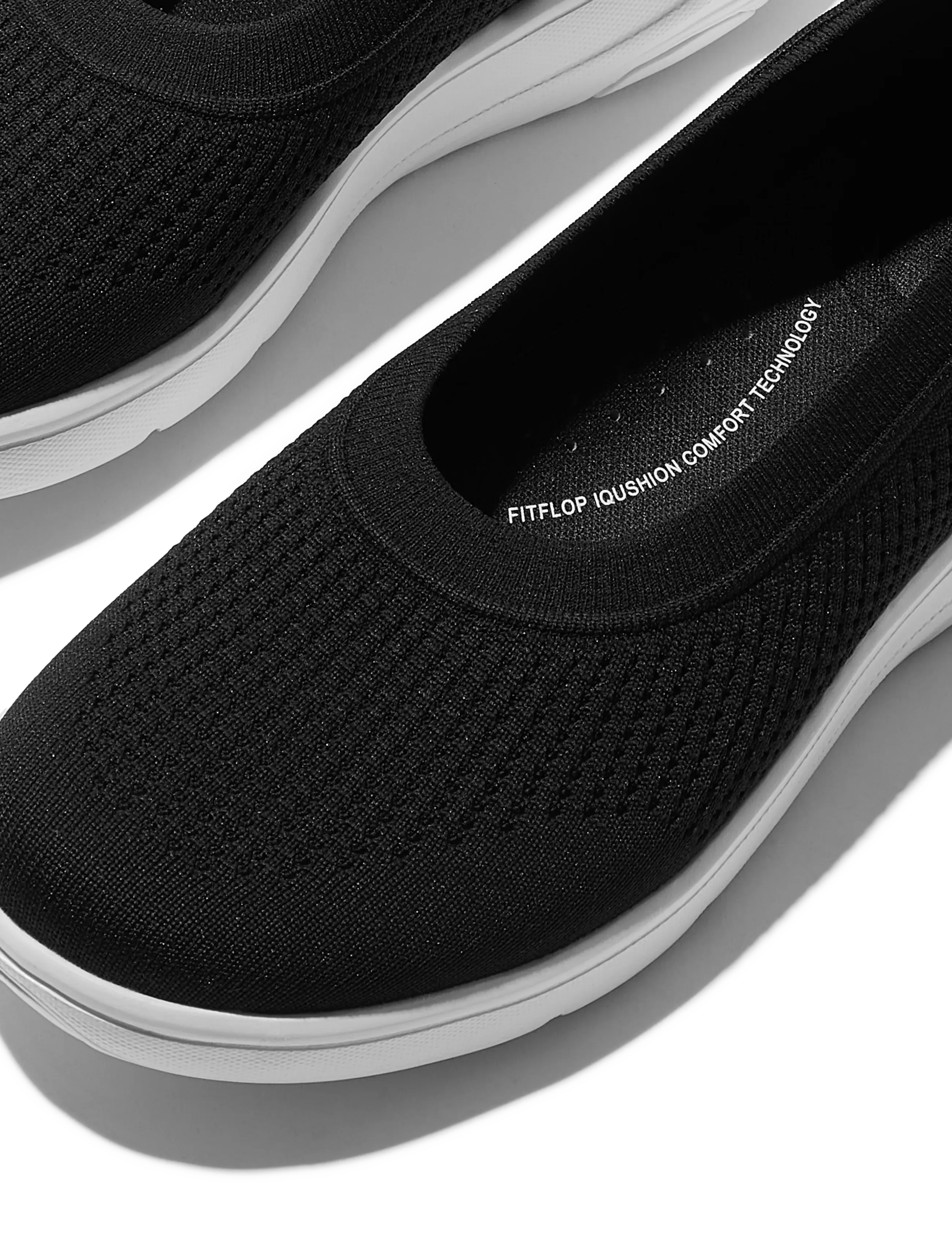 FitFlop - SUPER-Q KNIT BALLET FLATS - slip-on sneakers - black - 4