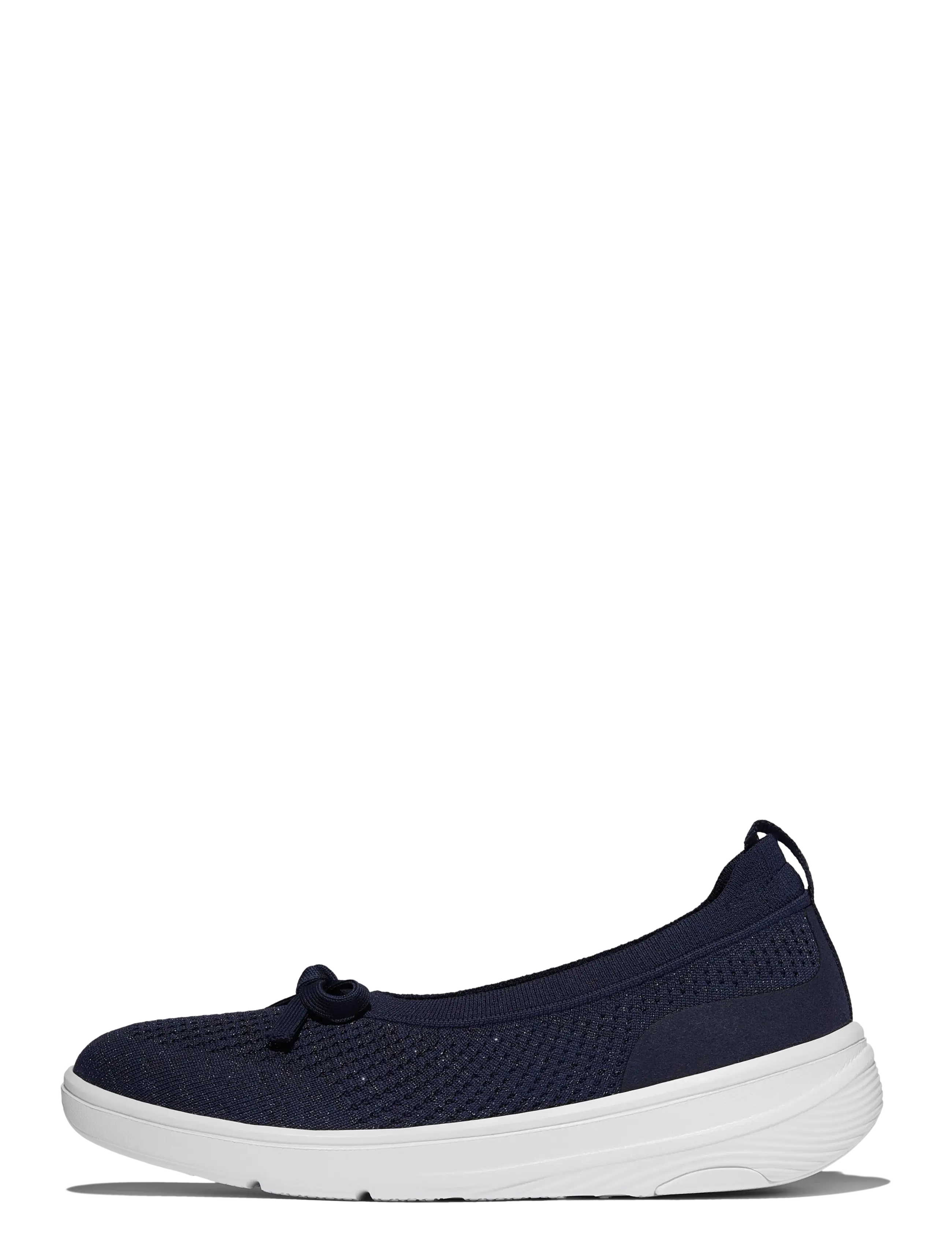 FitFlop SUPER-Q KNIT BALLET FLATS - Modetrends - METALLIC MIDNIGHT NAVY / navy