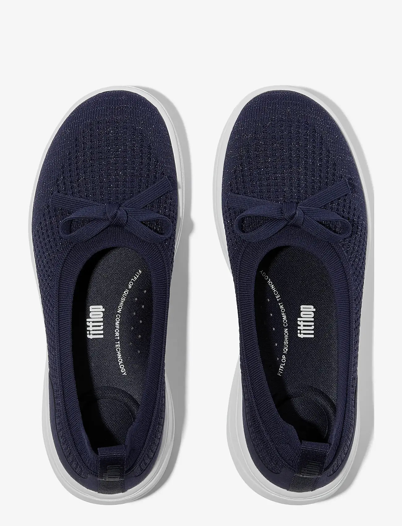 FitFlop - SUPER-Q KNIT BALLET FLATS - slip-on sneakers - metallic midnight navy - 2