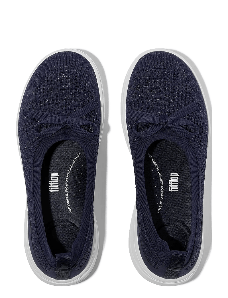 FitFlop - SUPER-Q KNIT BALLET FLATS - slip-on sneakers - metallic midnight navy - 2