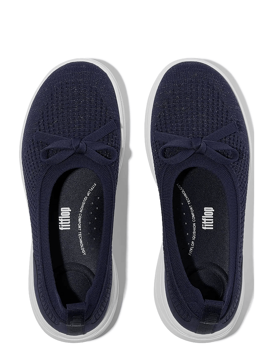 FitFlop - SUPER-Q KNIT BALLET FLATS - baskets slip-on - metallic midnight navy - 2