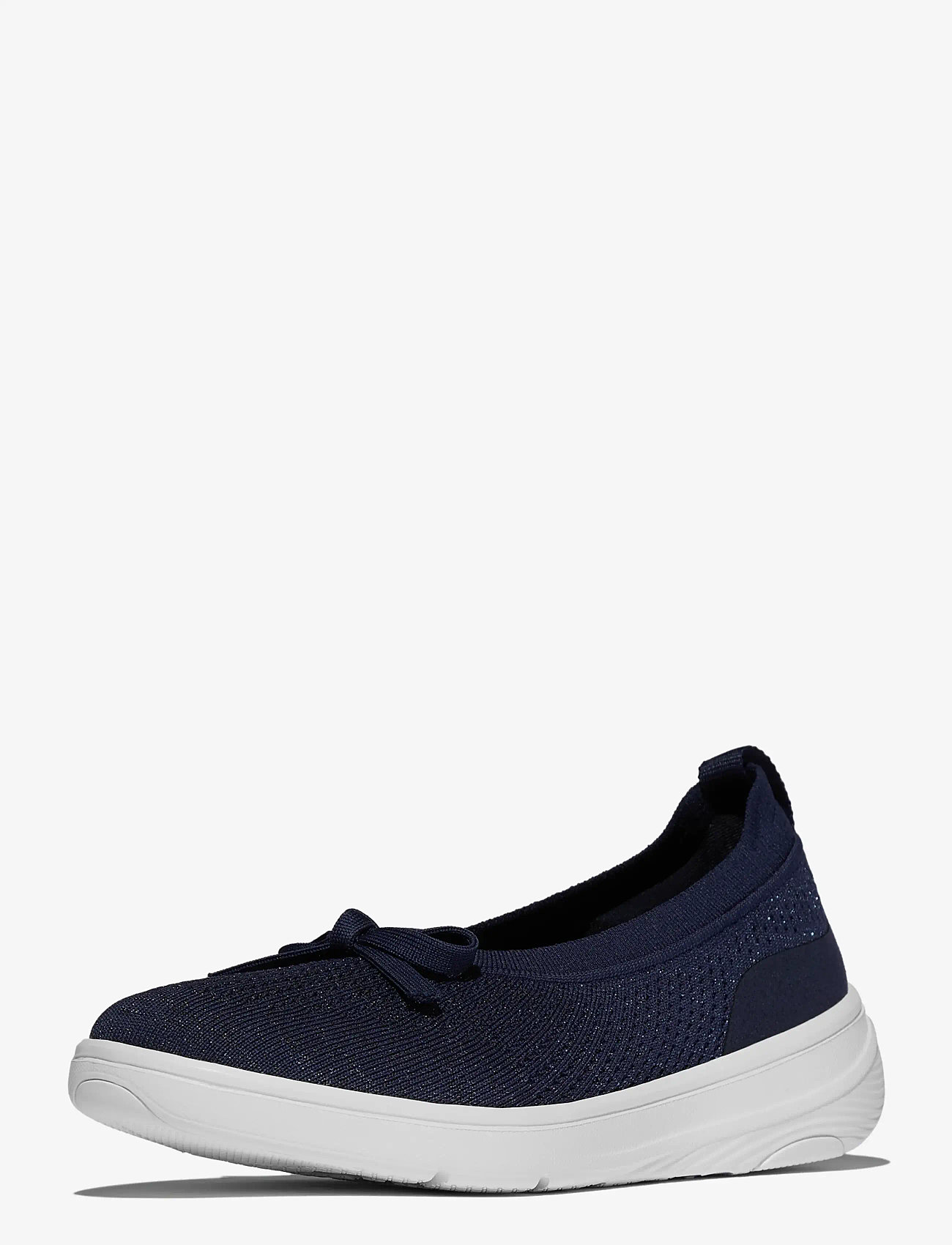 FitFlop - SUPER-Q KNIT BALLET FLATS - slip-on sneakers - metallic midnight navy - 3