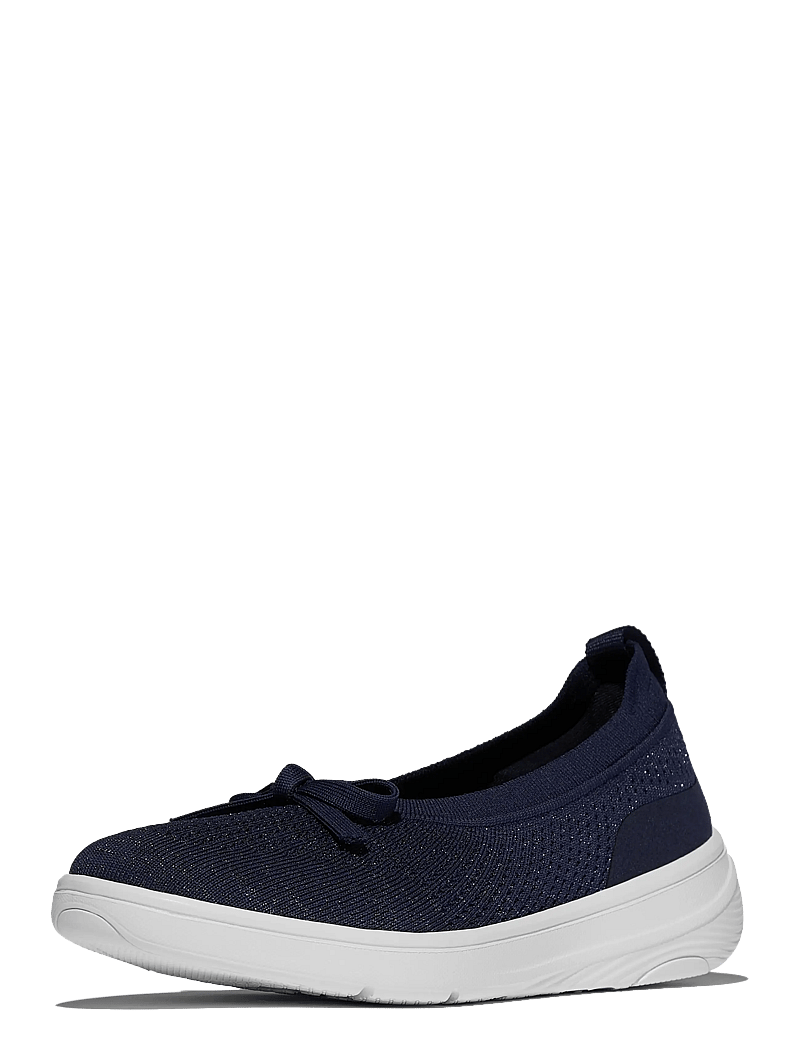 FitFlop - SUPER-Q KNIT BALLET FLATS - slip-on sneakers - metallic midnight navy - 3