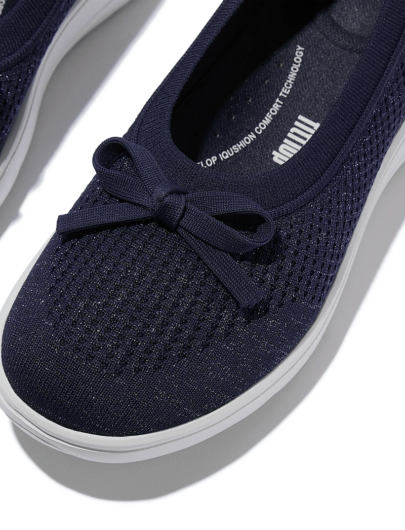 FitFlop - SUPER-Q KNIT BALLET FLATS - slip-on sneakers - metallic midnight navy - 4