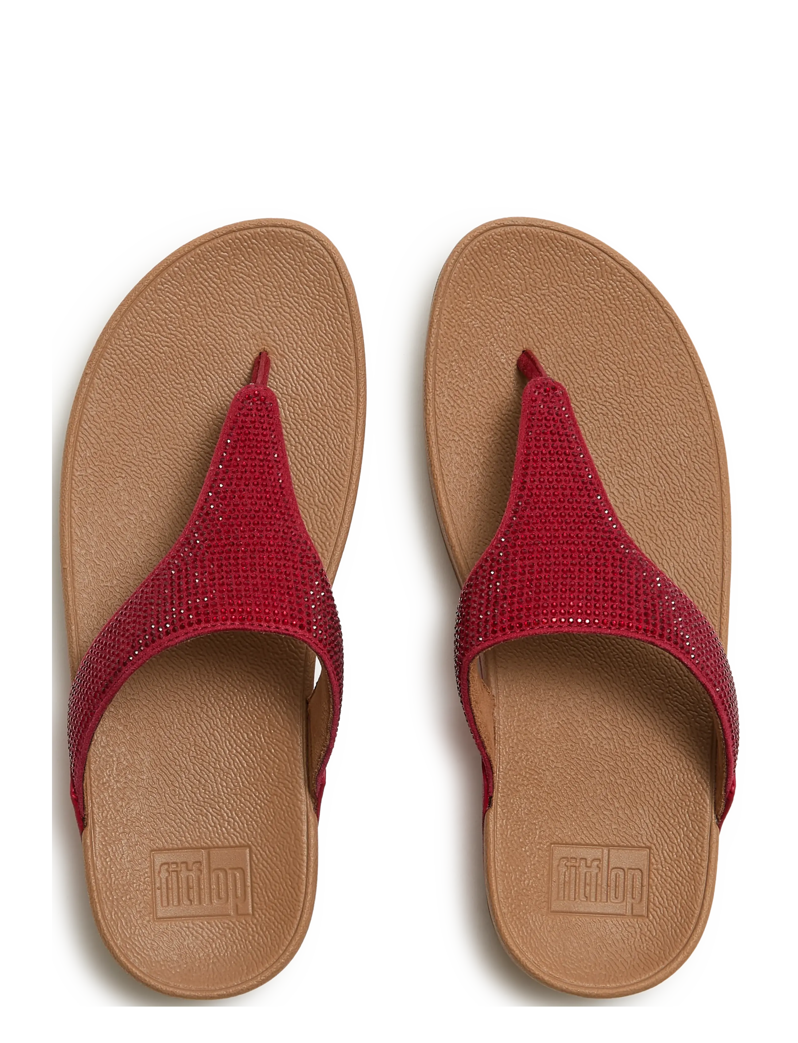 FitFlop - LULU CRYSTAL TOE-POST SANDALS - platvorm sandaalid - burnt berry - 2