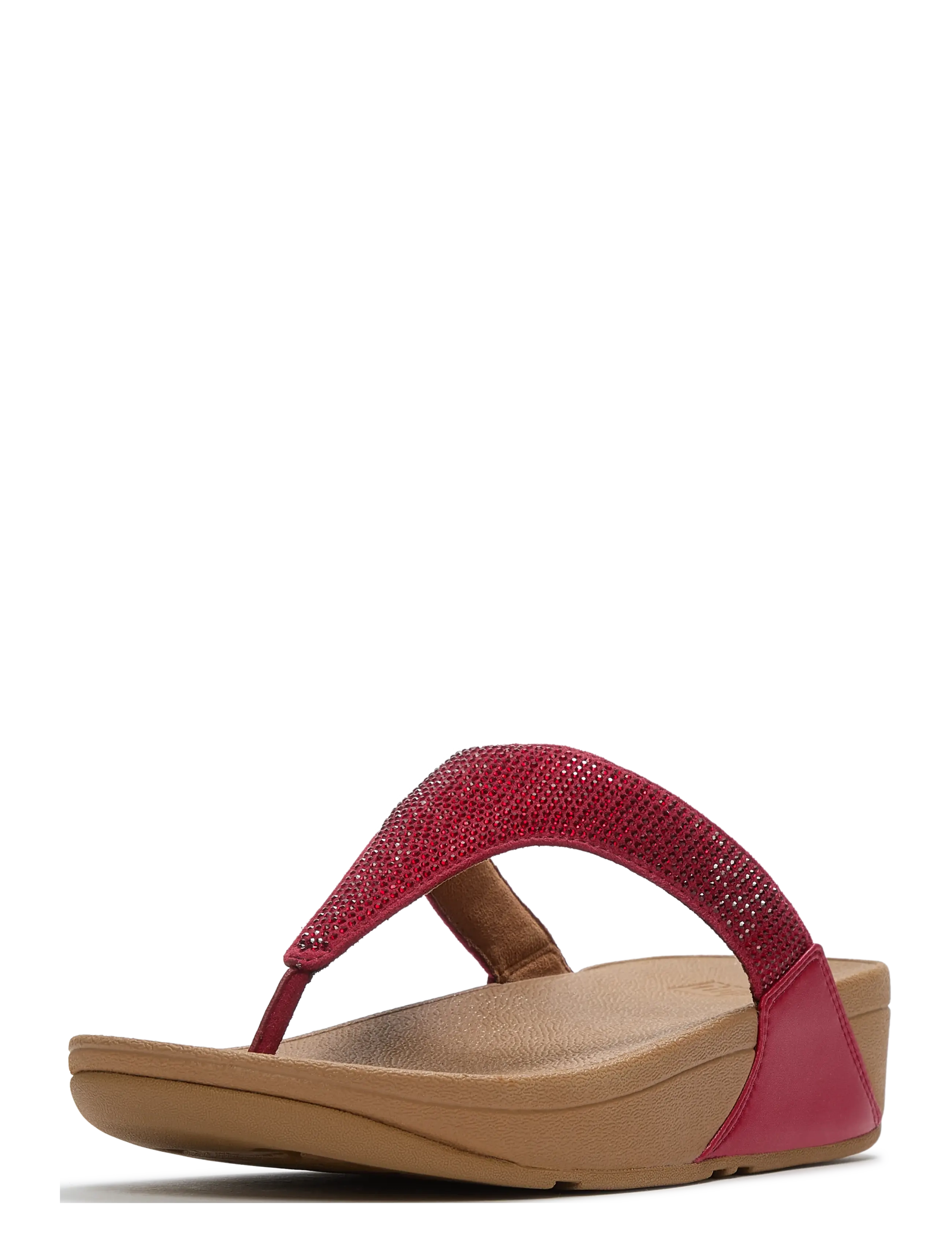 FitFlop - LULU CRYSTAL TOE-POST SANDALS - platvorm sandaalid - burnt berry - 3
