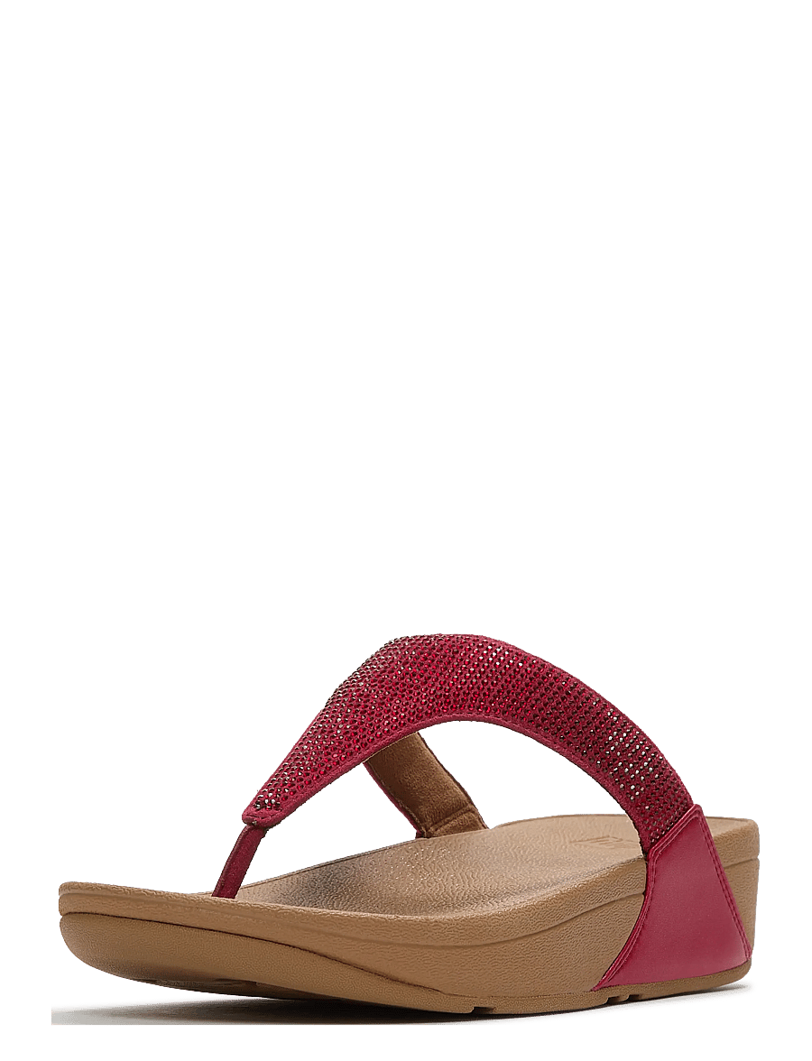 FitFlop - LULU CRYSTAL TOE-POST SANDALS - platvorm sandaalid - burnt berry - 3