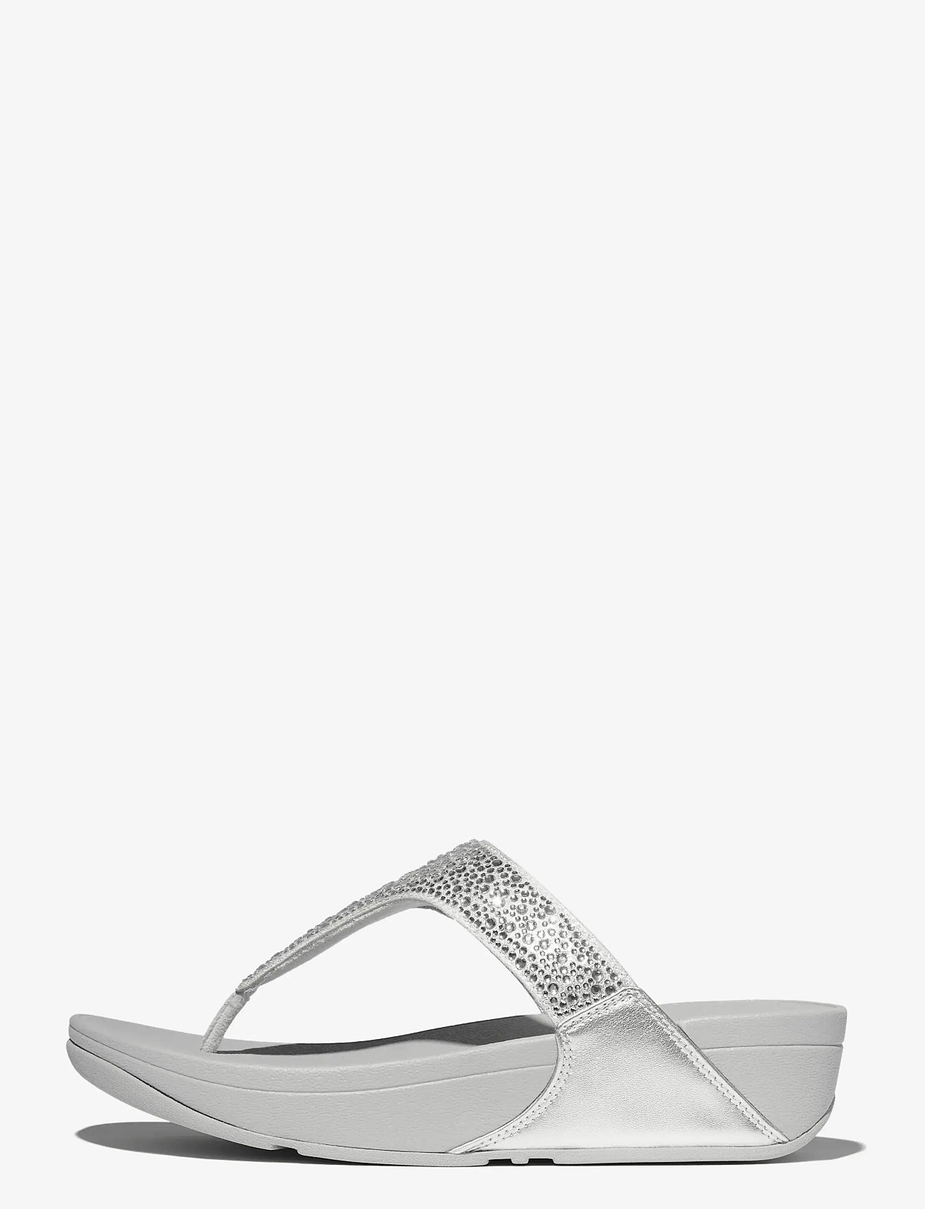 FitFlop - LULU CRYSTAL TOE-POST SANDALS - platåsandaler - steeled silver - 1
