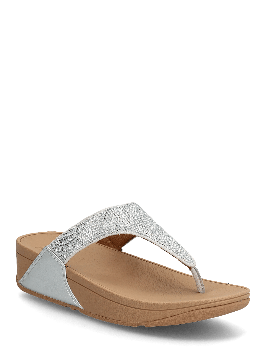 FitFlop - LULU CRYSTAL TOE-POST SANDALS - platåsandaler - steeled silver - 0