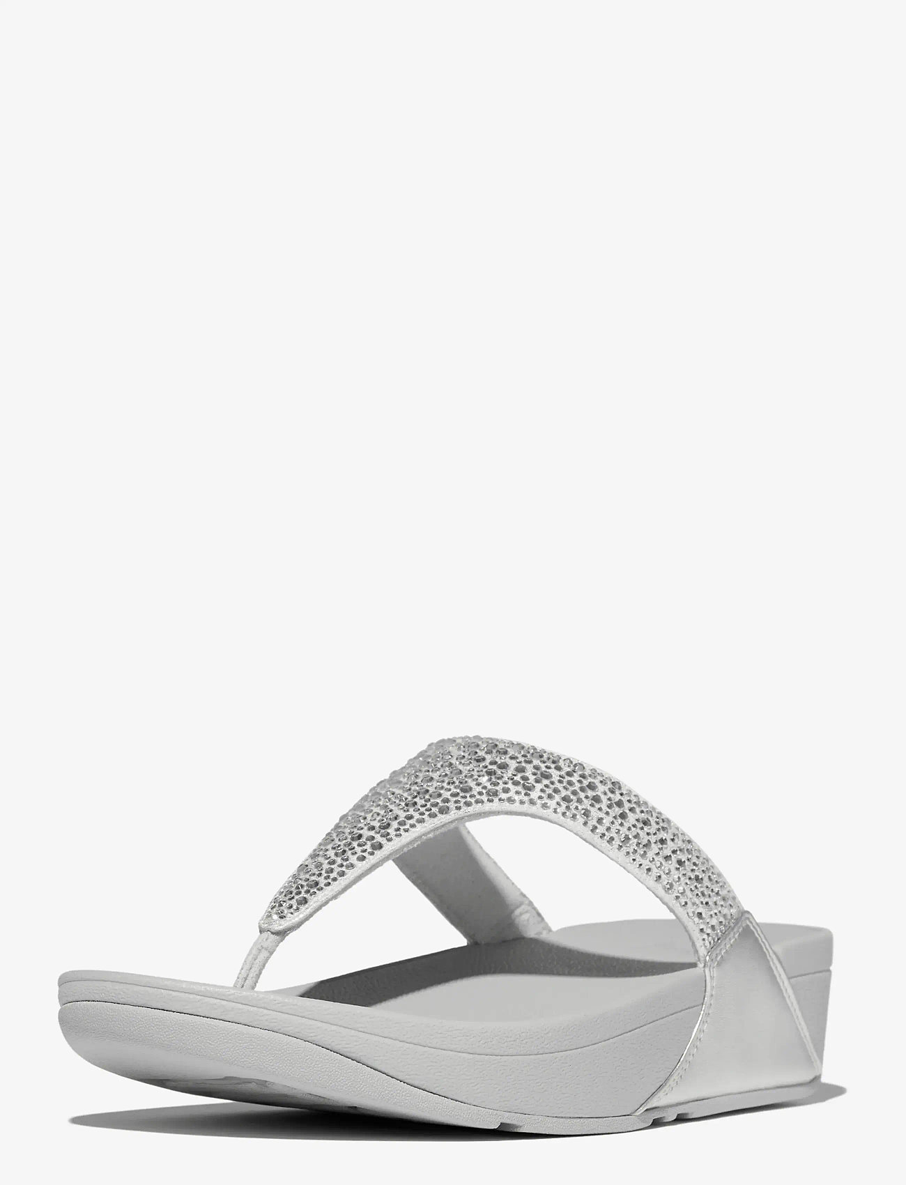FitFlop - LULU CRYSTAL TOE-POST SANDALS - platåsandaler - steeled silver - 3