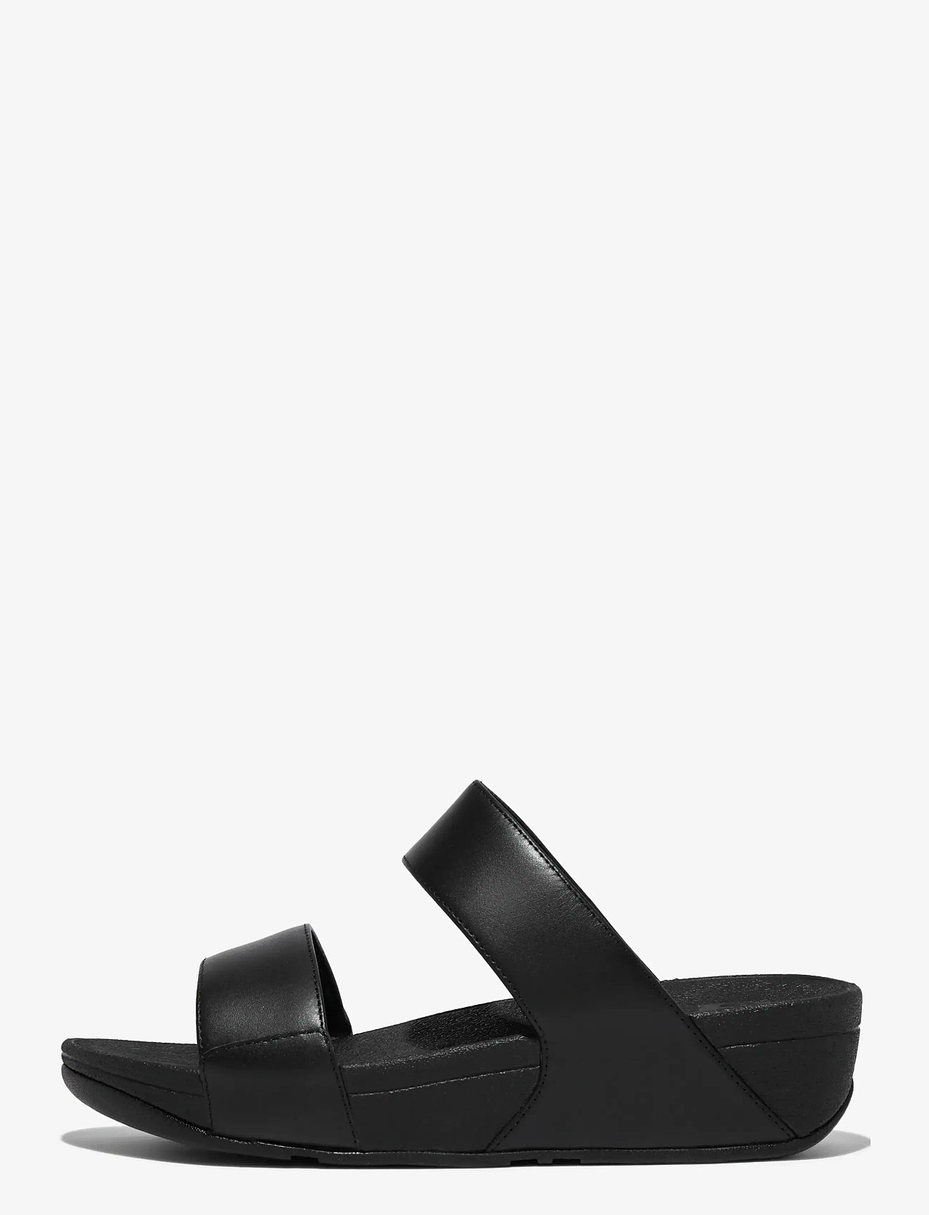 FitFlop - LULU LEATHER SLIDES - platformsandaler - all black - 1