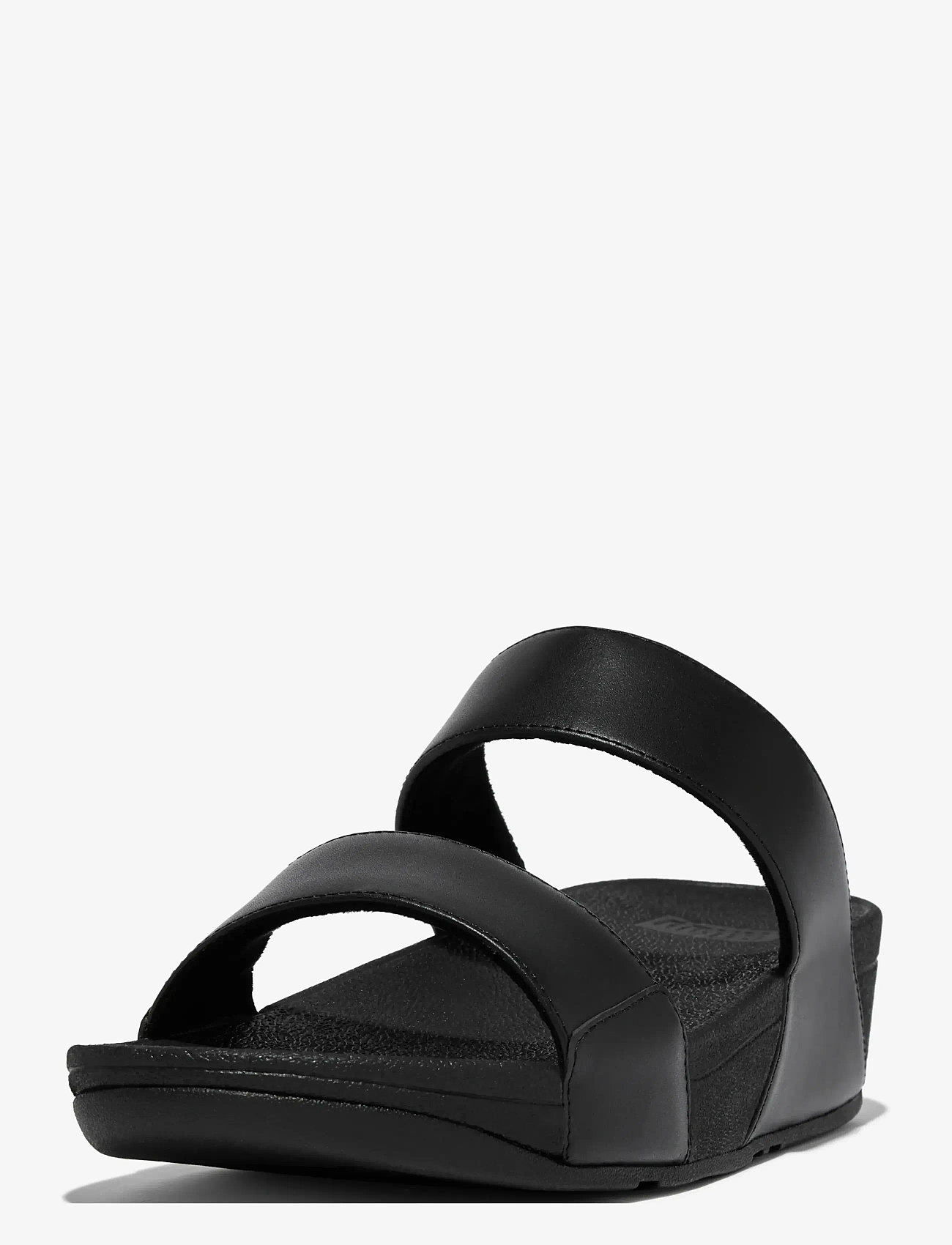 FitFlop - LULU LEATHER SLIDES - platformsandaler - all black - 3