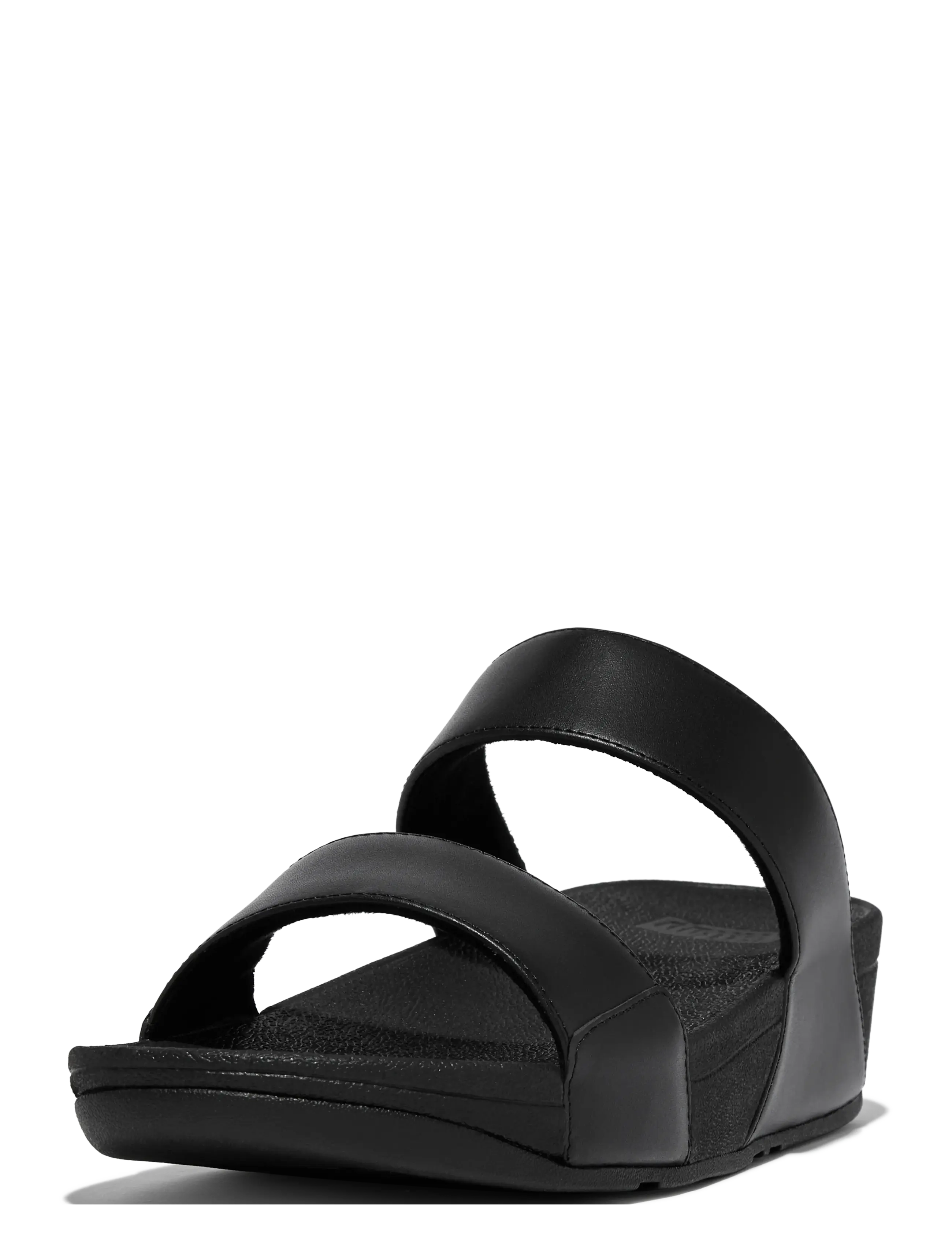 FitFlop - LULU LEATHER SLIDES - platvorm sandaalid - all black - 3