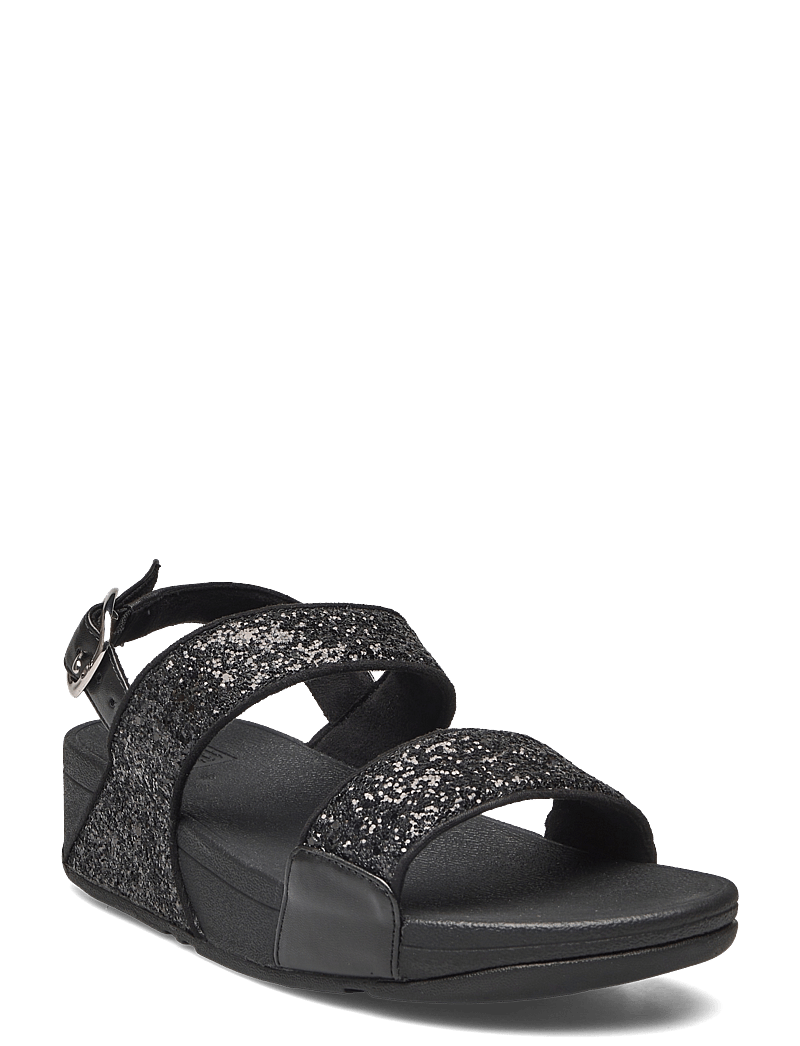 FitFlop - LULU GLITTER BACK-STRAP SANDALS - platvorm sandaalid - black glitter - 0