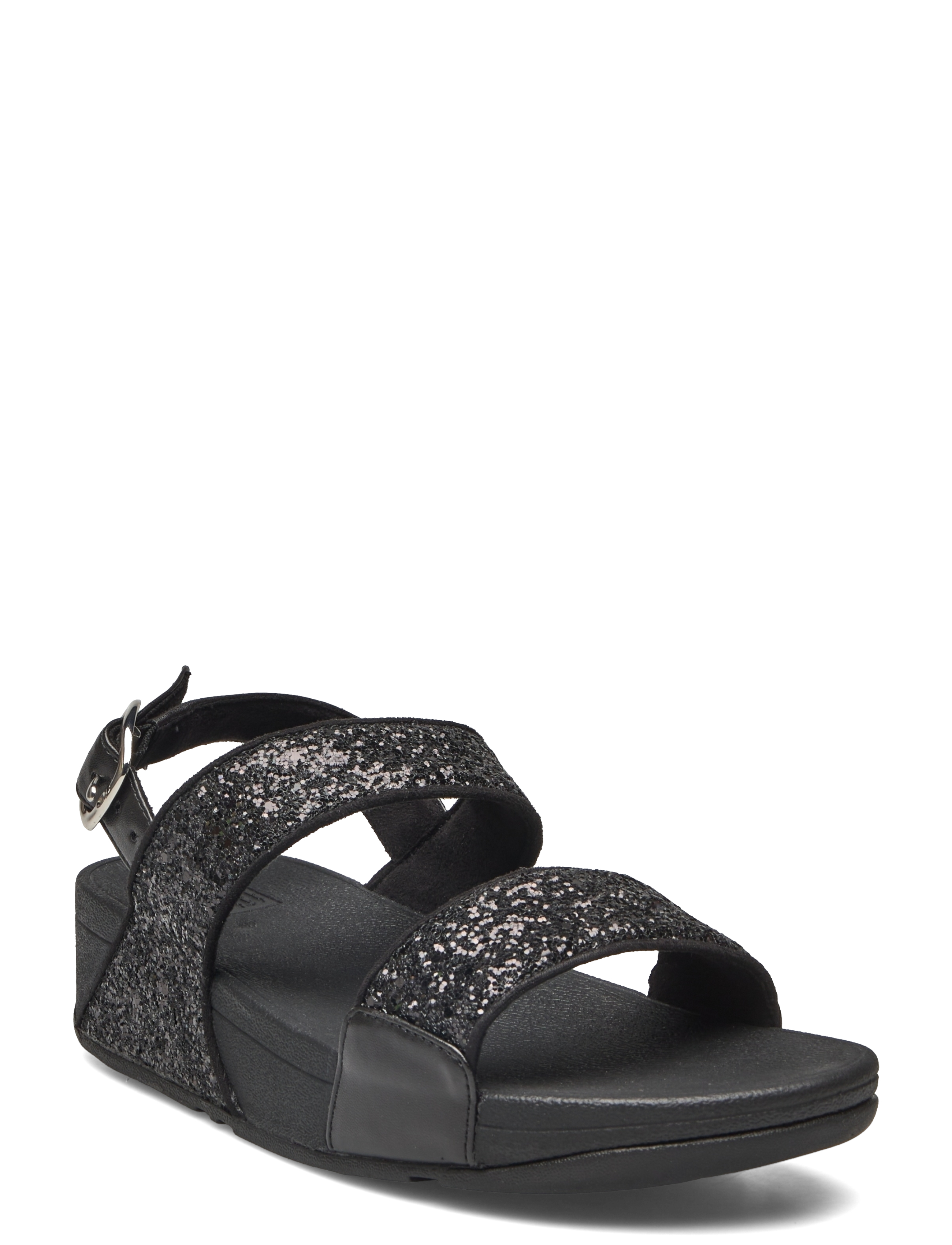 FitFlop LULU GLITTER BACK-STRAP SANDALS - Sandalen - BLACK GLITTER / black