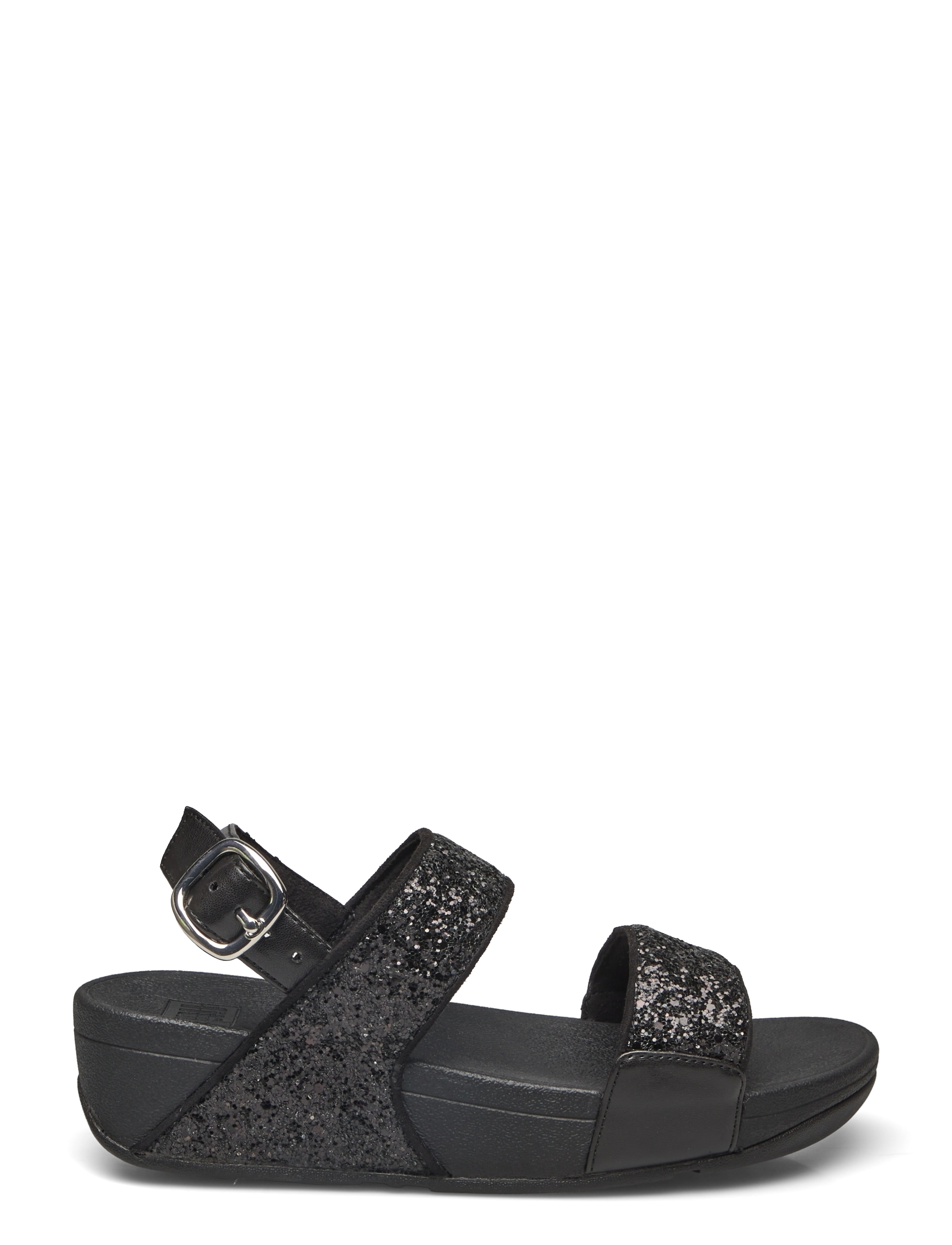 FitFlop - LULU GLITTER BACK-STRAP SANDALS - plateau-sandalen - black glitter - 1