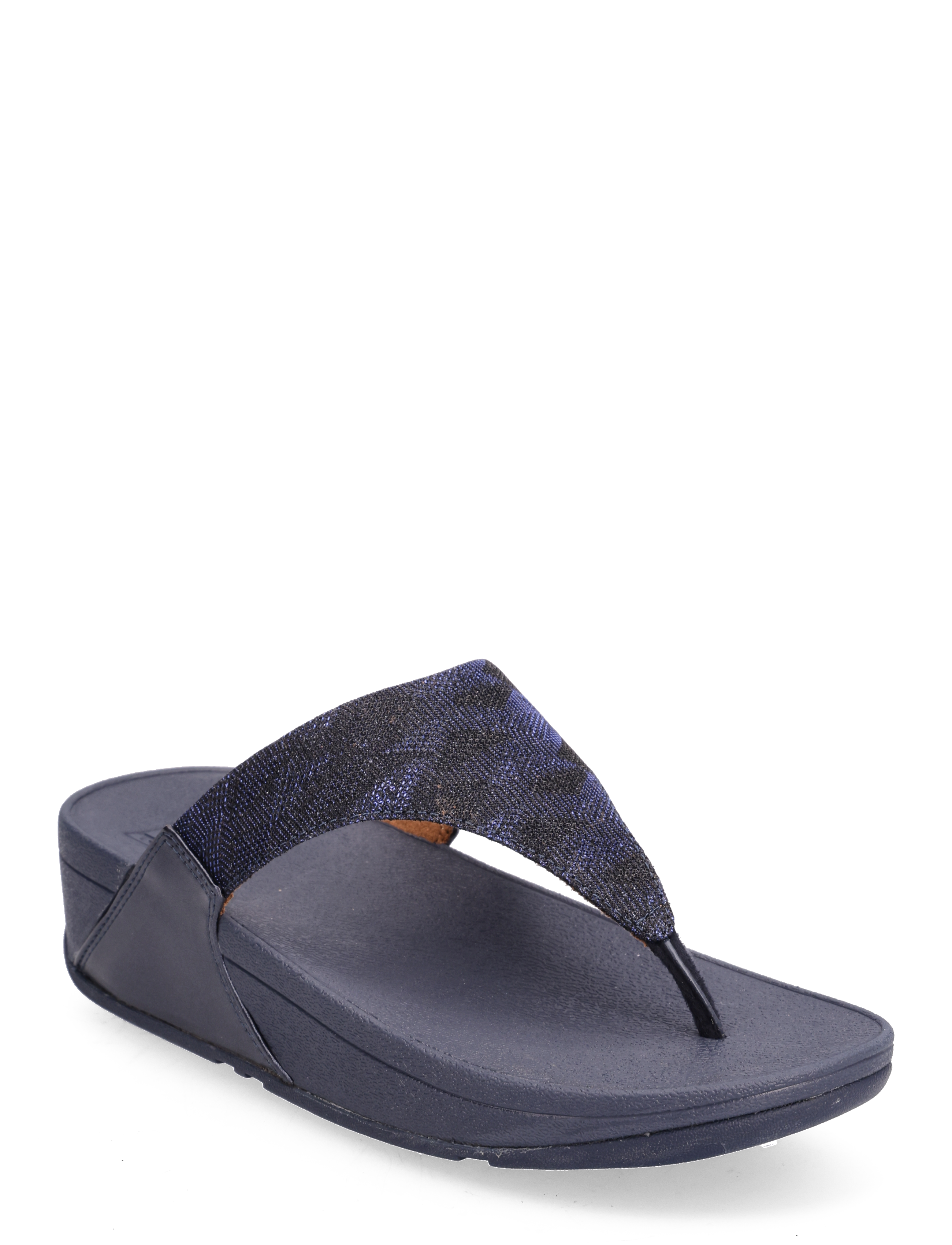 FitFlop LULU GLITZ TOE-POST SANDALS - Platte sandalen - MIDNIGHT NAVY / navy