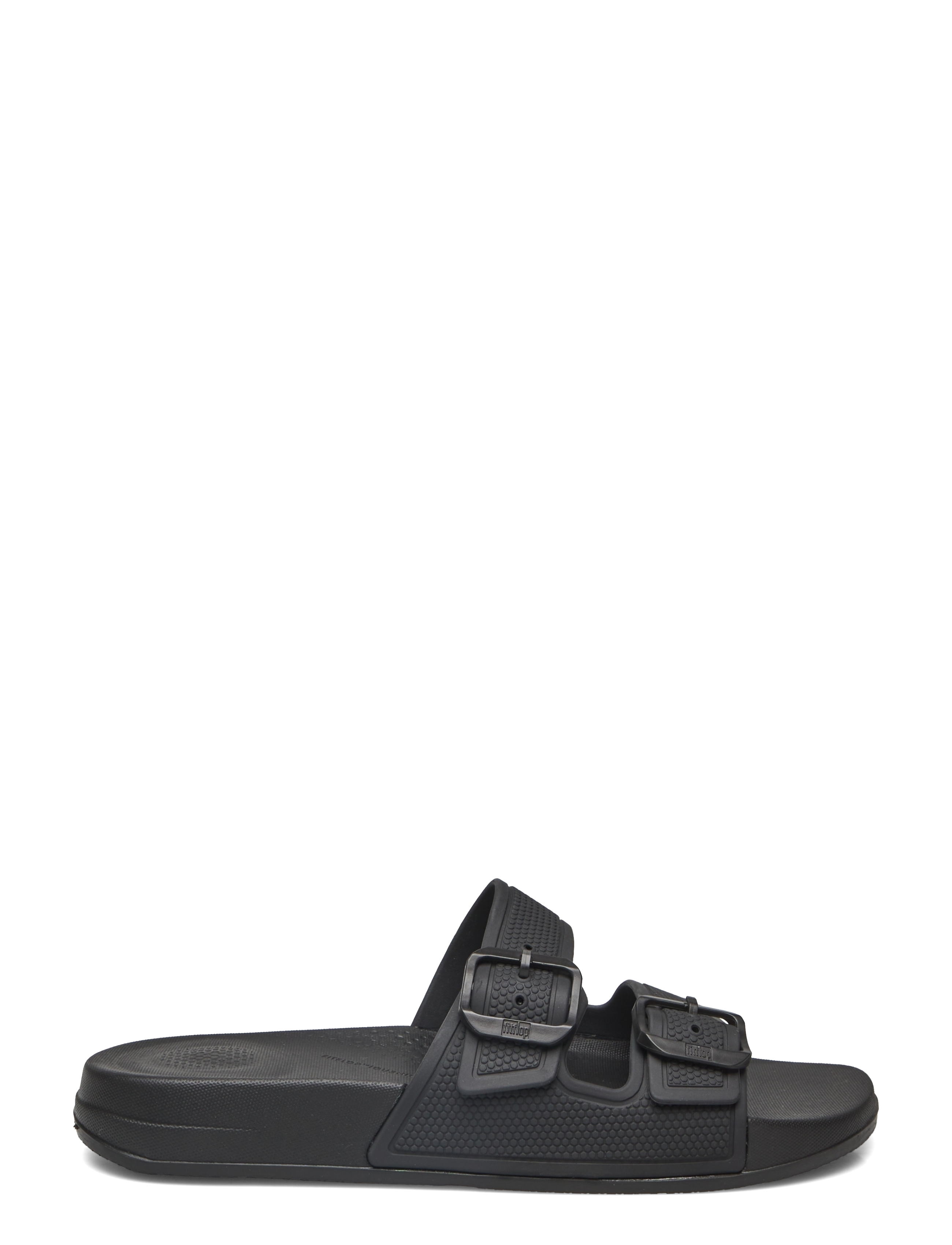 FitFlop - IQUSHION TWO-BAR BUCKLE SLIDES - all black - 2