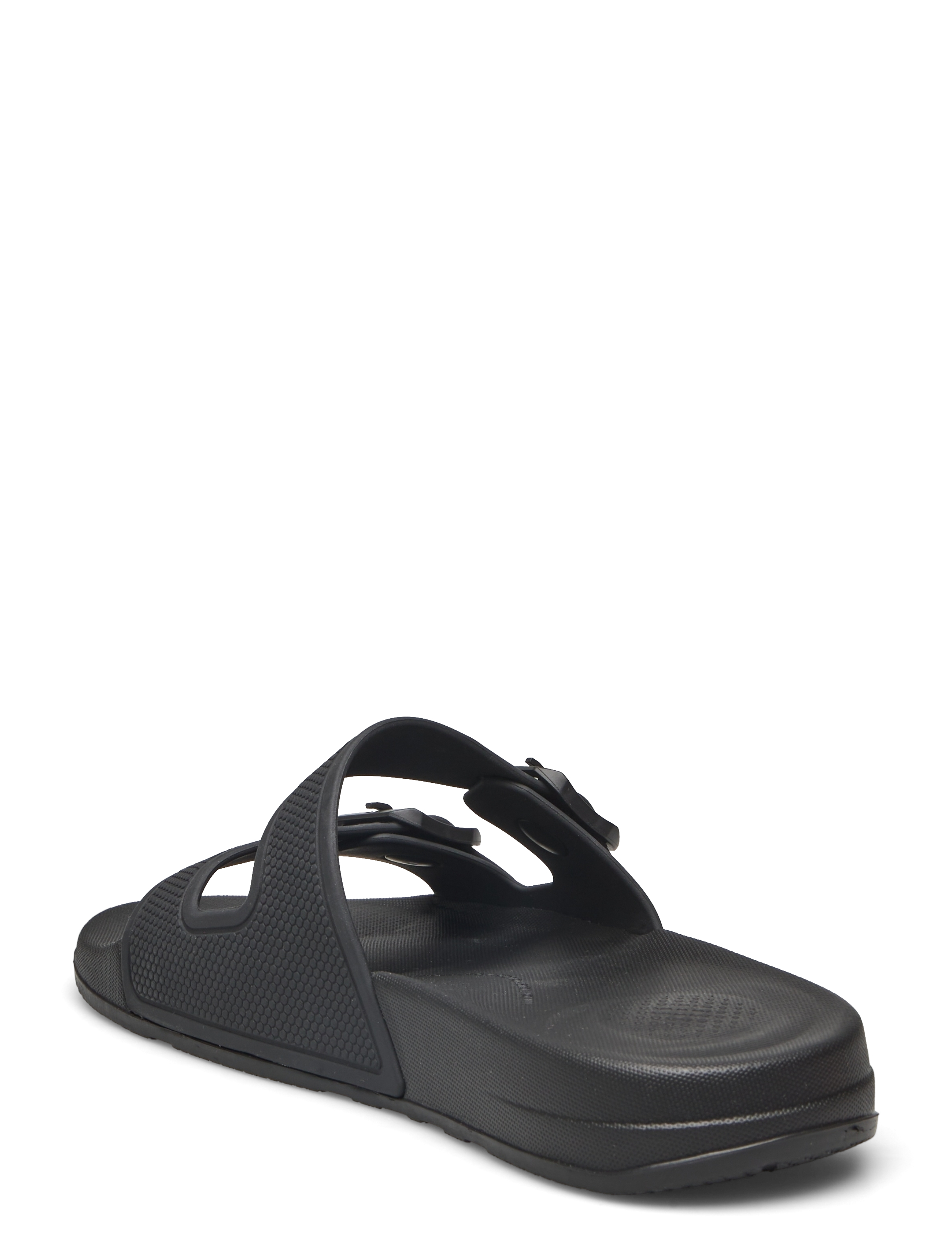 FitFlop - IQUSHION TWO-BAR BUCKLE SLIDES - all black - 3