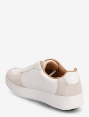FitFlop - RALLY LEATHER/SUEDE PANEL SNEAKERS - sportiska stila apavi ar pazeminātu potītes daļu - urban white/paris grey - 2