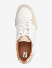 FitFlop - RALLY LEATHER/SUEDE PANEL SNEAKERS - sportiska stila apavi ar pazeminātu potītes daļu - urban white/paris grey - 3