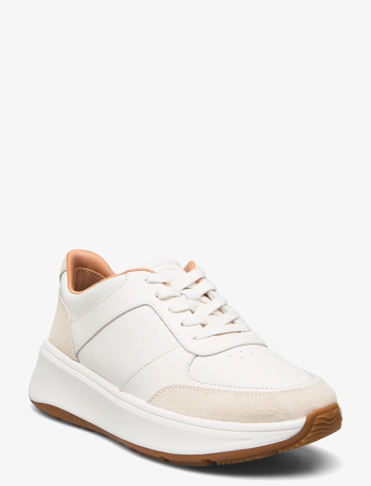 FitFlop - F-MODE LEATHER/SUEDE FLATFORM SNEAKERS - sneakers med lavt skaft - urban white - 0