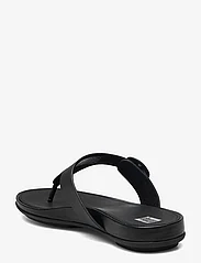 FitFlop - GRACIE RUBBER-BUCKLE LEATHER TOE-POST SANDALS - women - all black - 2